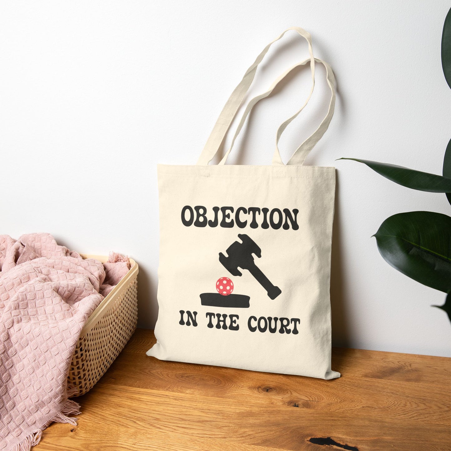 Objection in the Court Cotton Canvas Pickleball Lawyer Judge Gift Tote Bag