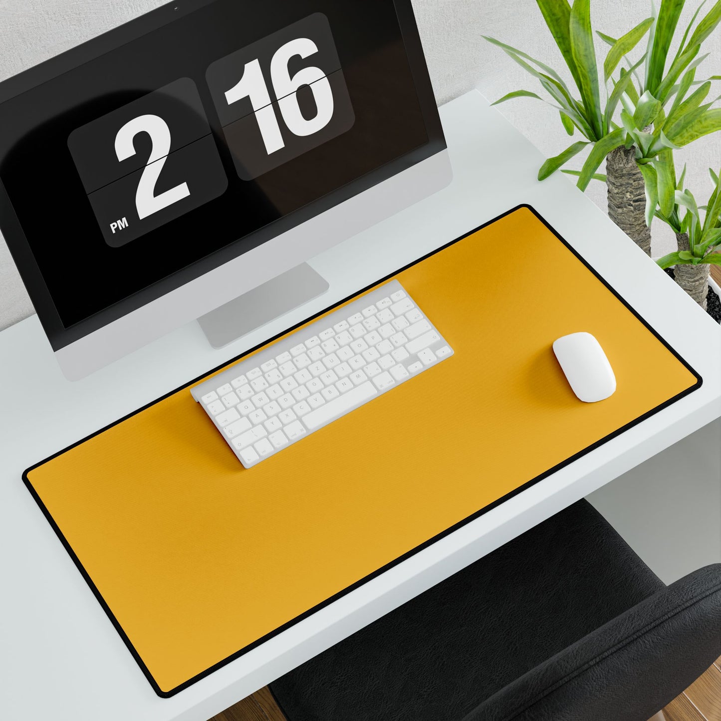 Yellow Desk Mat Minimalist Office Teacher Decor Gift Medium & Large
