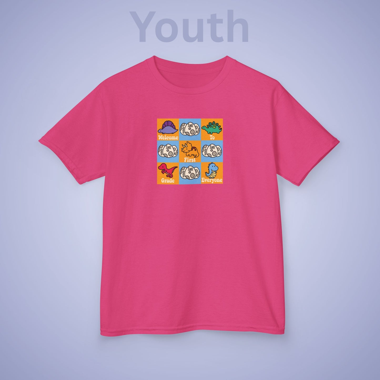First Grade Fun Dinosaurs Kids Cotton T Shirt Back To School Youth