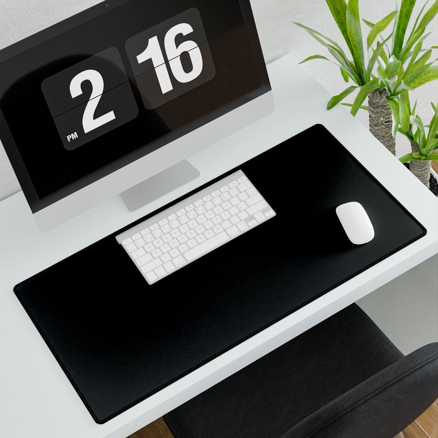 Black Desk Mat Minimalist Office Teacher Decor Gift Medium & Large