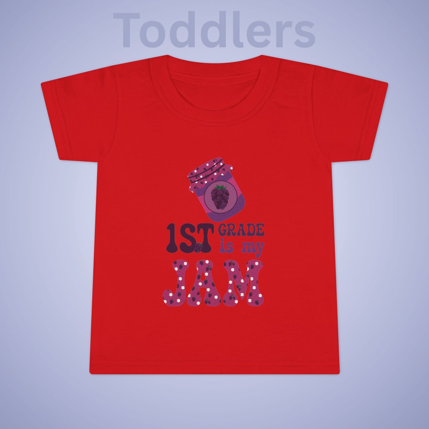 First Grade is my Jam Blackberry Kids Cotton T Shirt Back To School Toddler