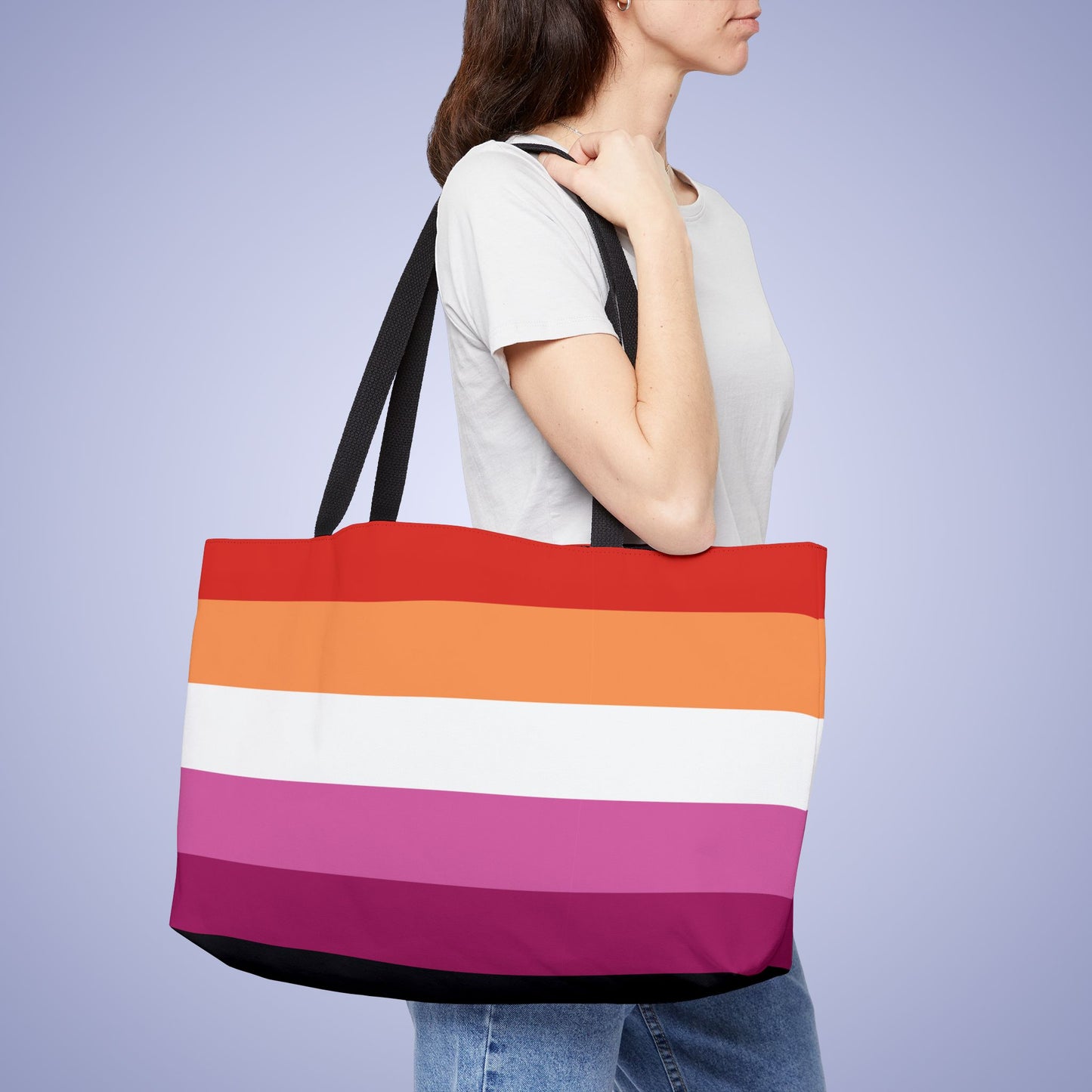 Lesbian Pride Month Weekender Large Beach Bag Tote