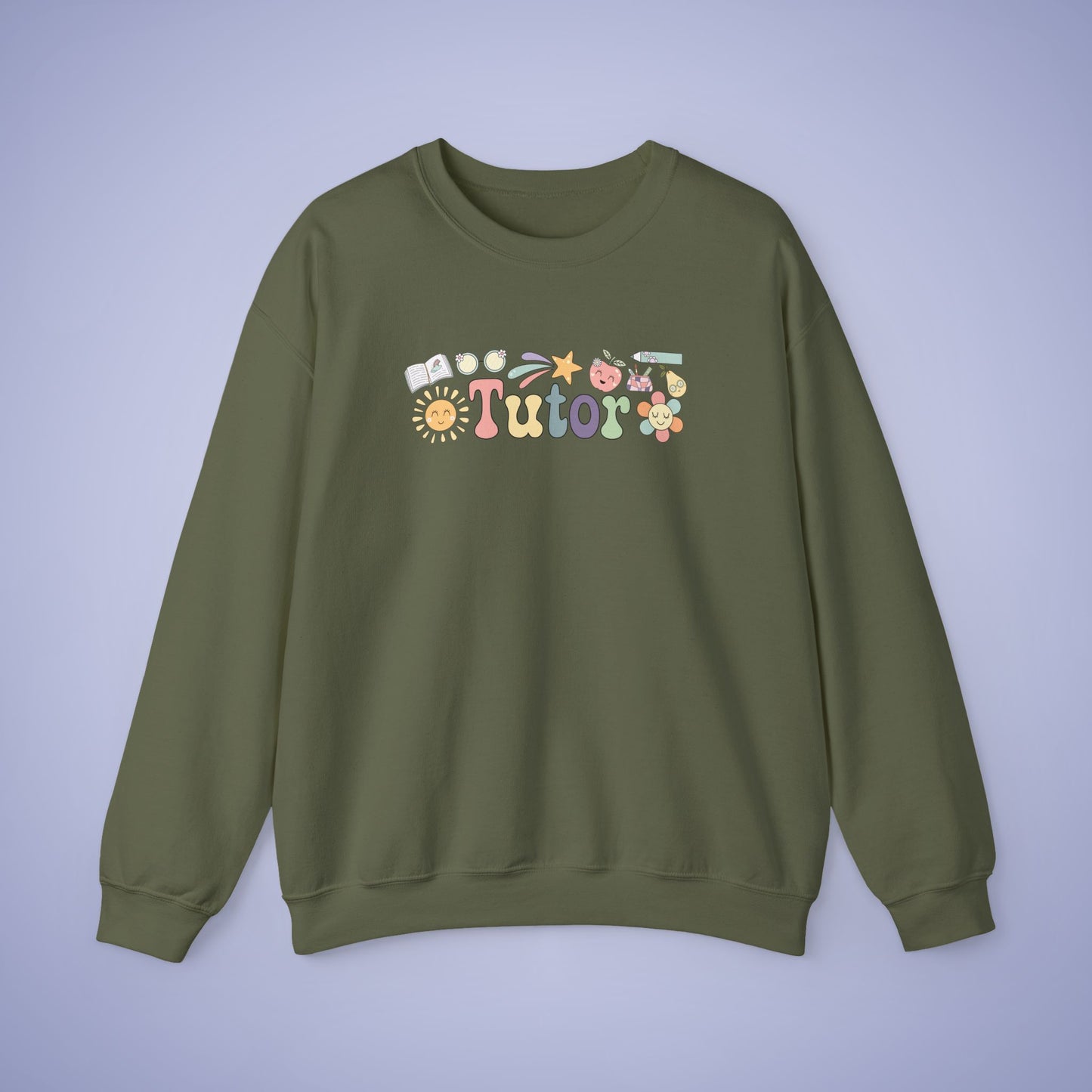 Tutor Teacher Crewneck Sweatshirt Retro Unisex Back to School