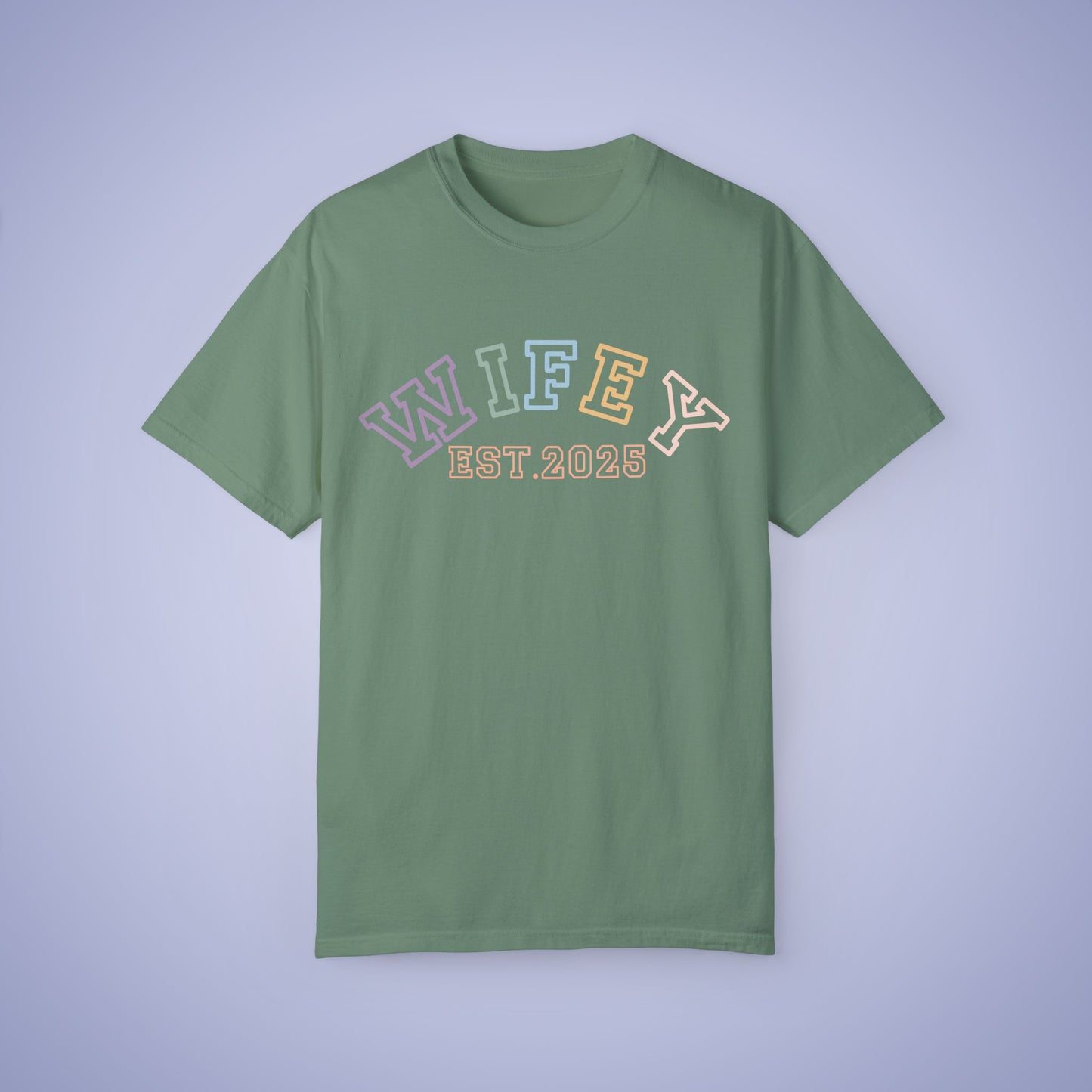 Wifey Est 2025 Newlywed Comfort T Shirt