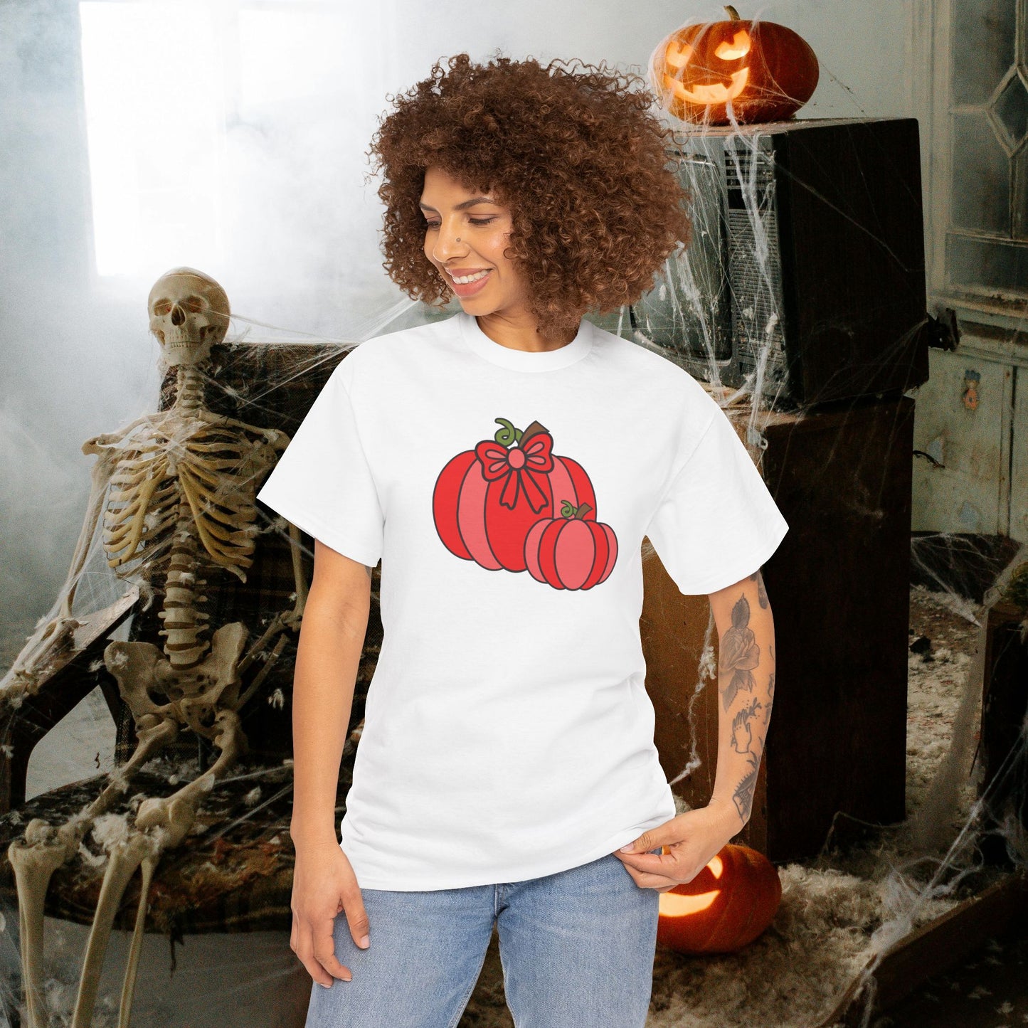 Thanksgiving Fall Inspired Halloween Red Pumpkin Unisex T Shirt