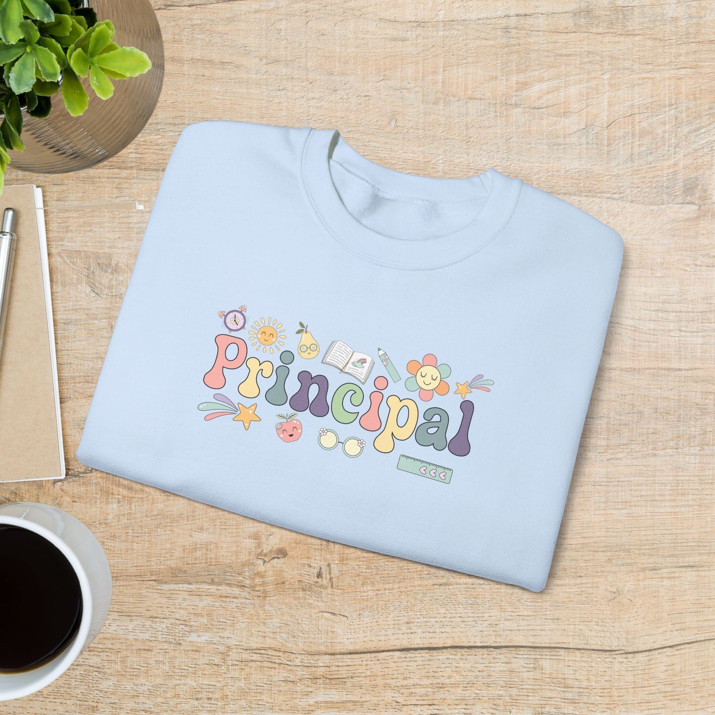Principal Teacher Crewneck Sweatshirt Retro Unisex Back to School