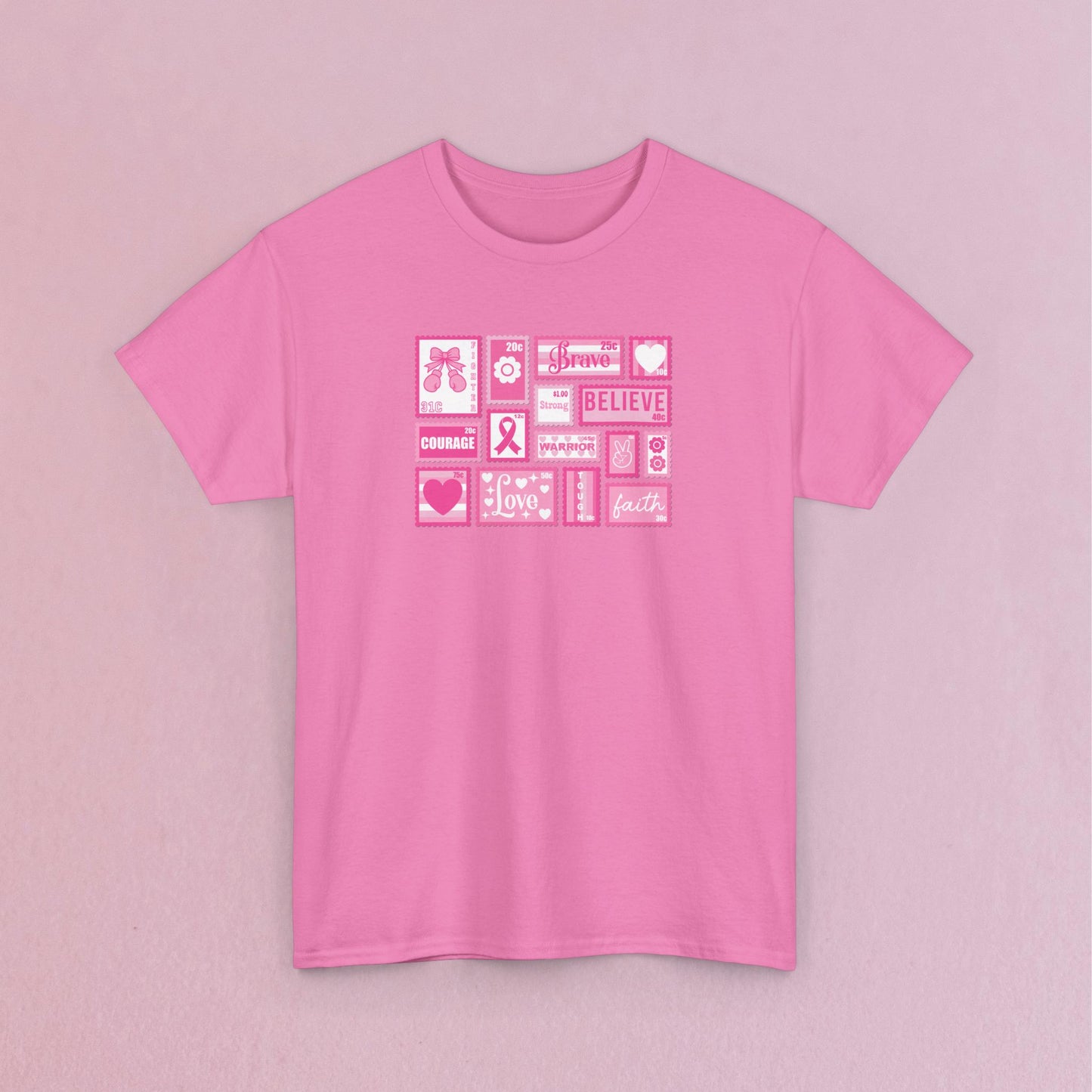 Postage Stamp Breast Cancer Awareness and Support Unisex T Shirt