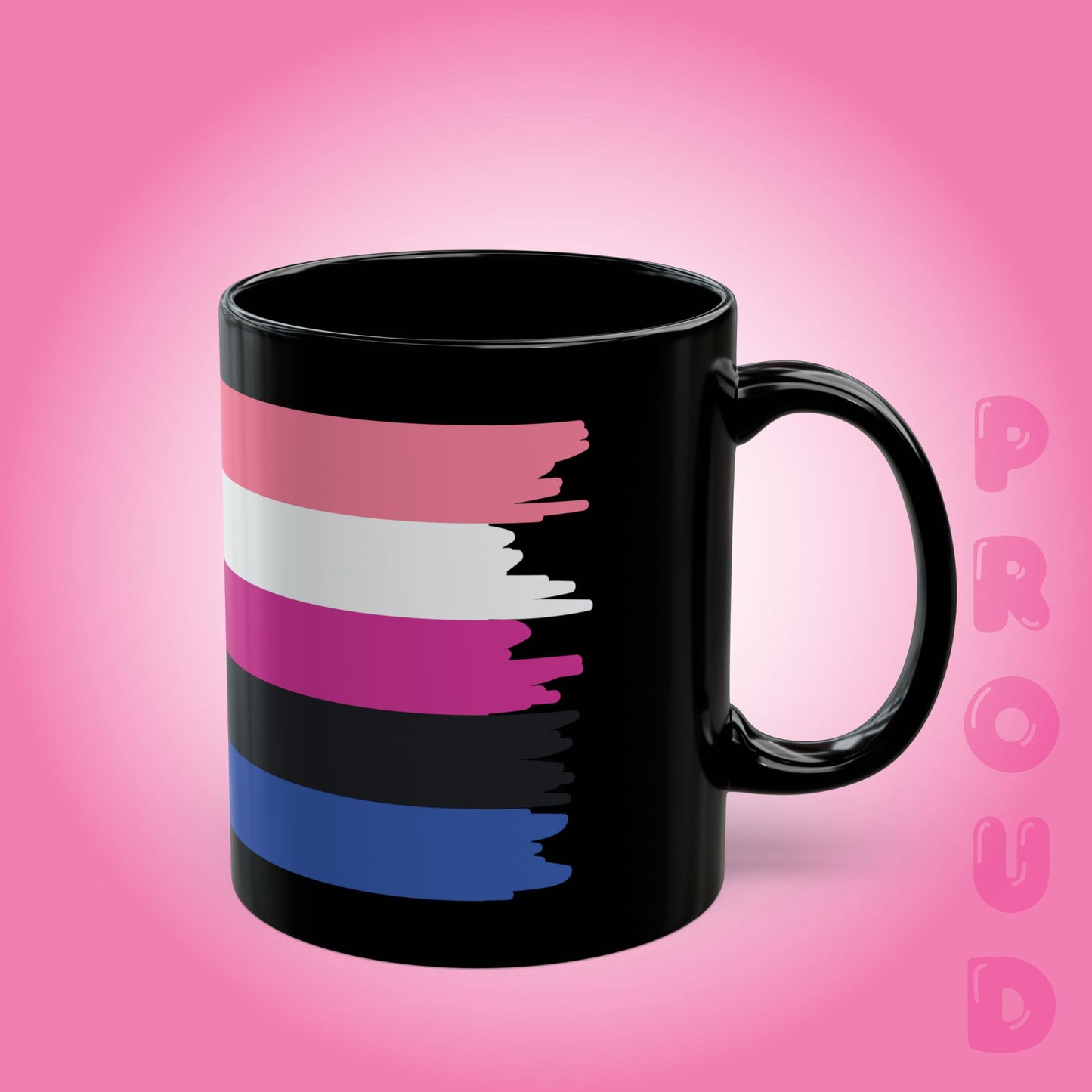 Gender Fluid Pride Month LGBTQ Trans Black 11oz or 15oz Coffee Mug