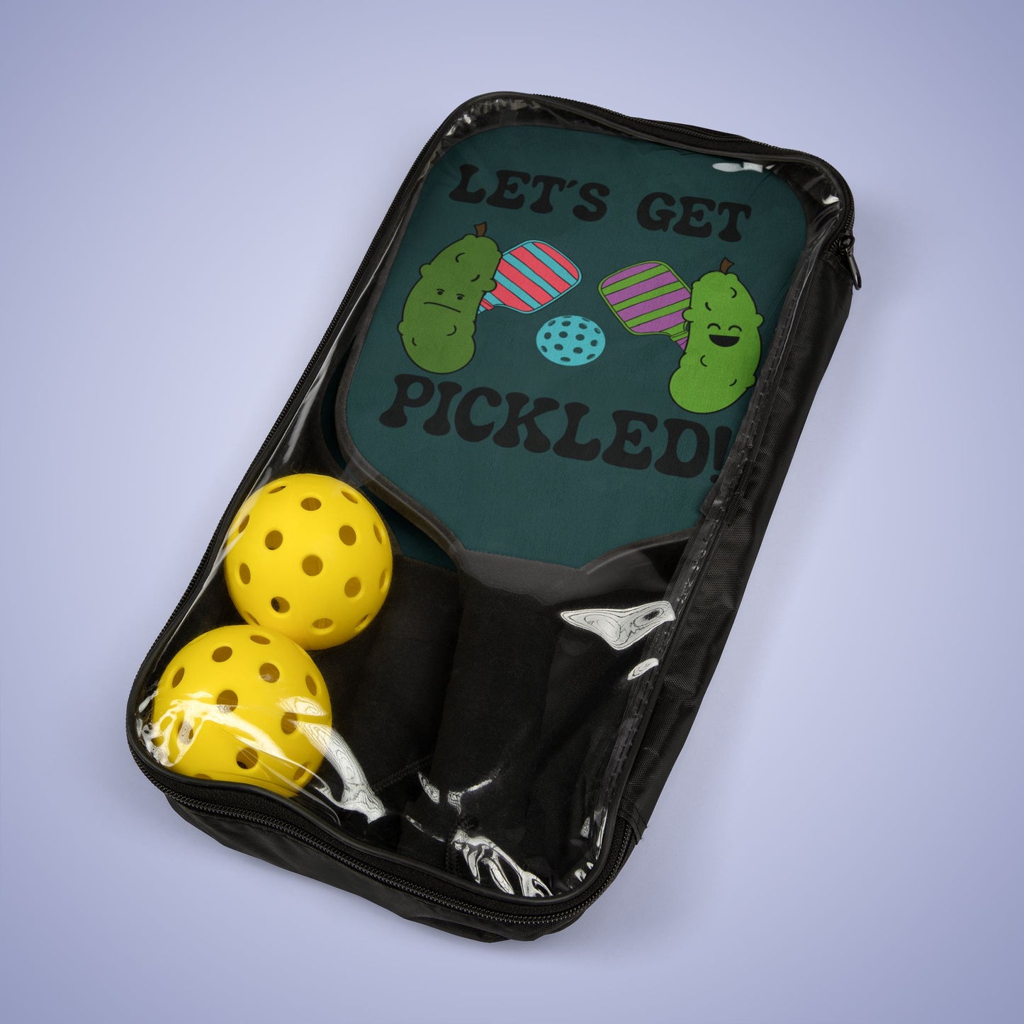Lets Get Pickled Pickleball Paddle Set Funny Gift