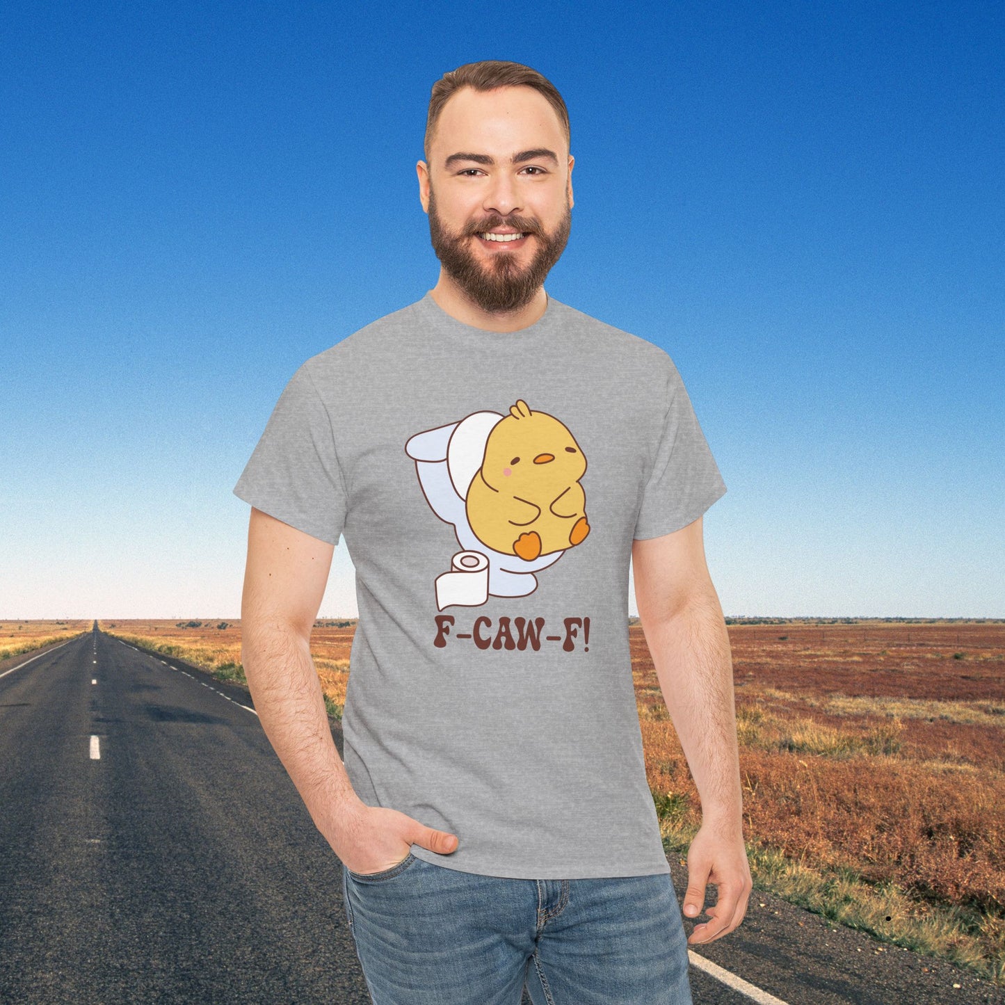 Toilet Interruption F CAW F Cute Funny Chick Unisex Chicken T Shirt