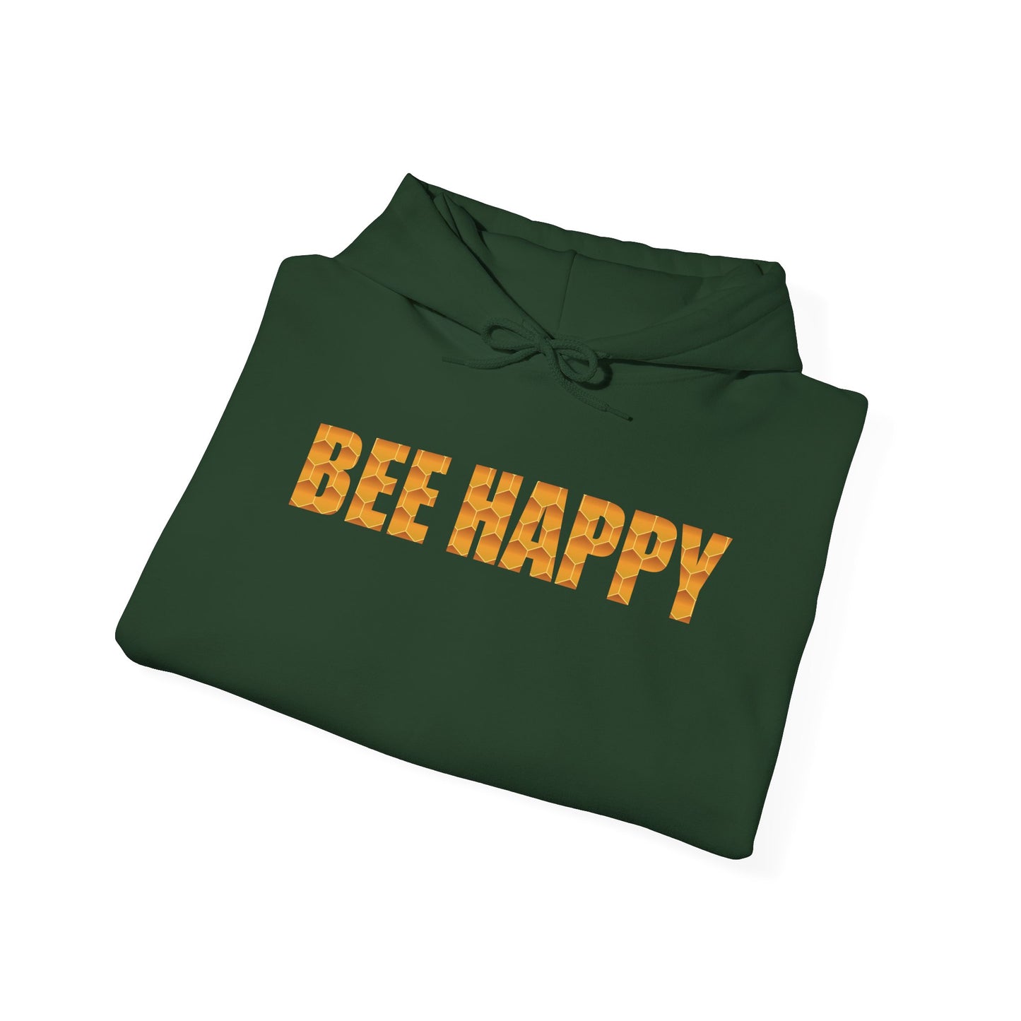Bee Happy Sweet As Honey Honeycomb Word Art Design Hoodie Sweatshirt