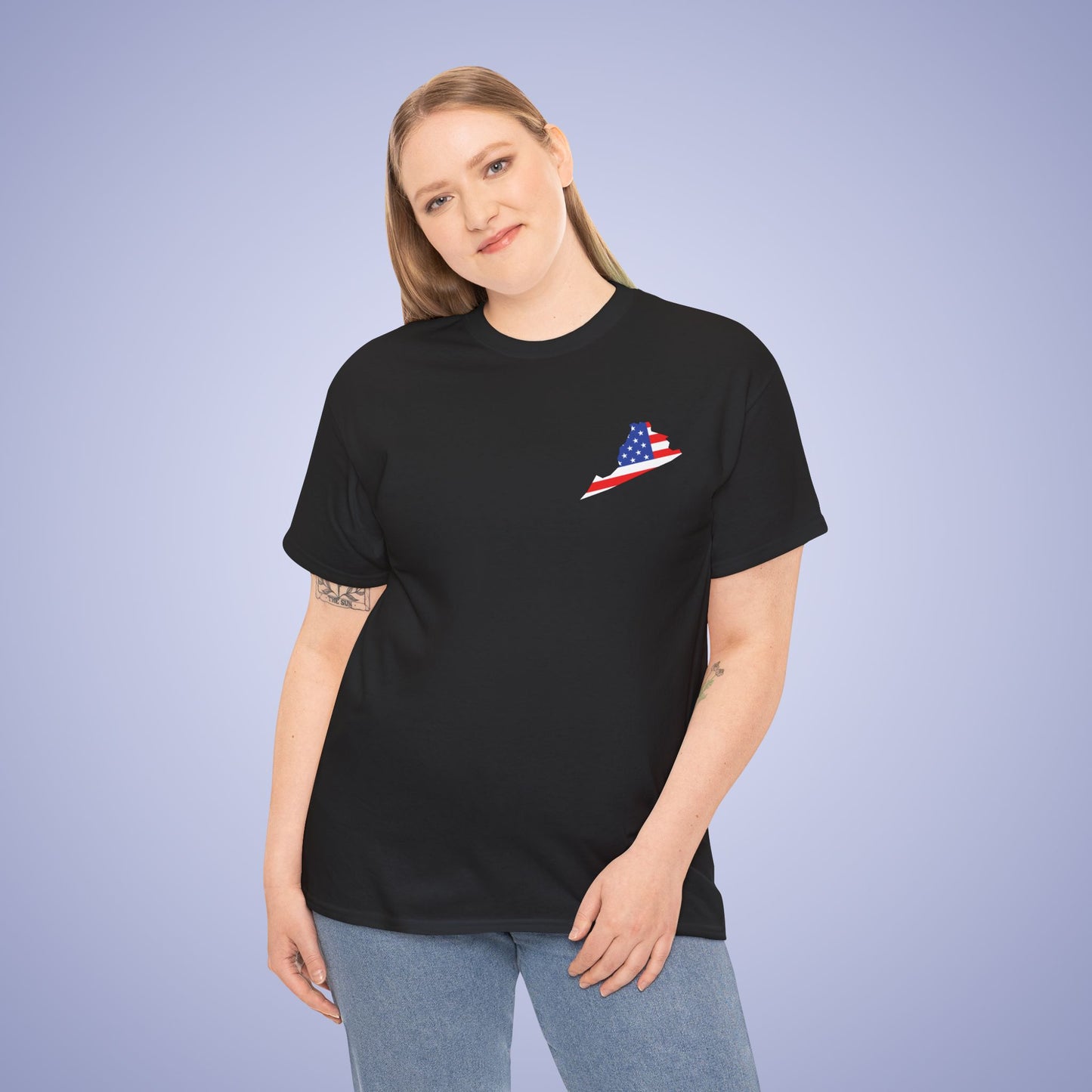 Virginia Map Pocket Art Proud American Unisex T Shirt