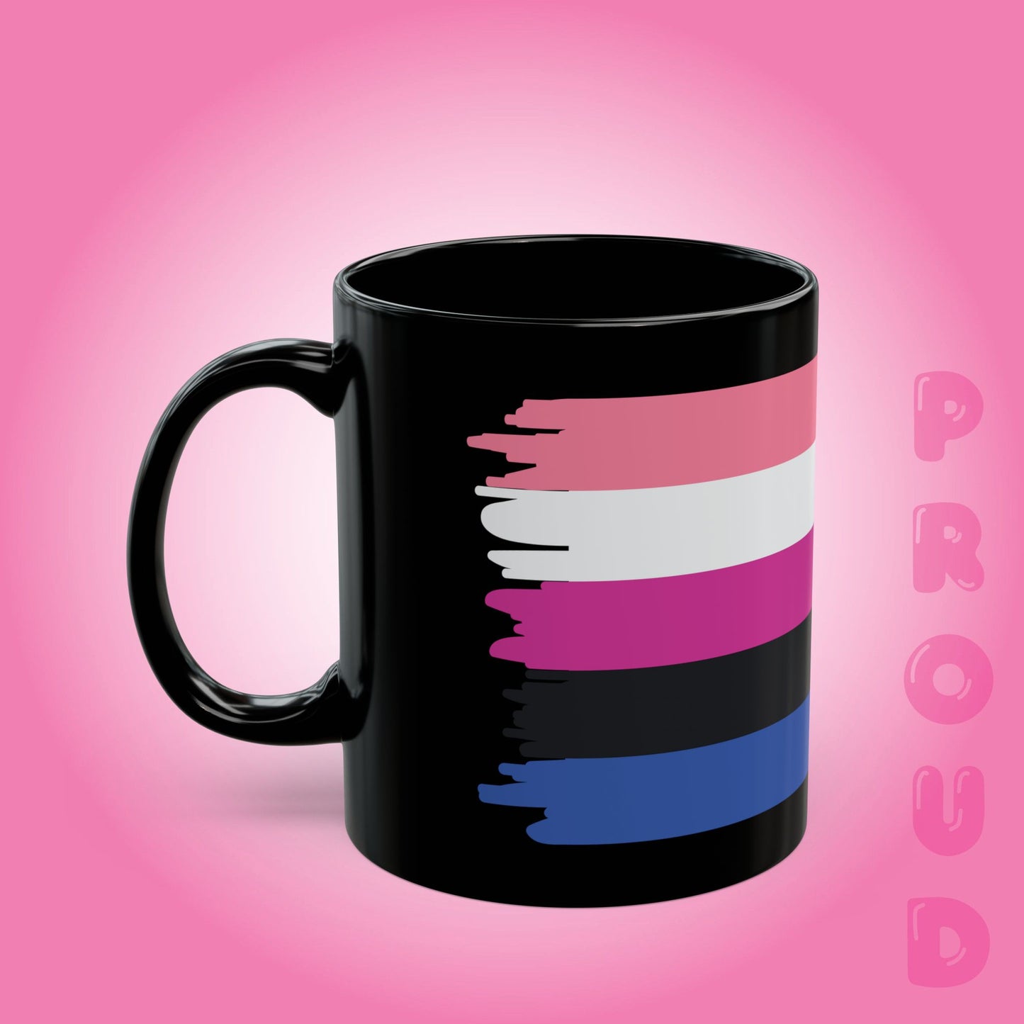Gender Fluid Pride Month LGBTQ Trans Black 11oz or 15oz Coffee Mug