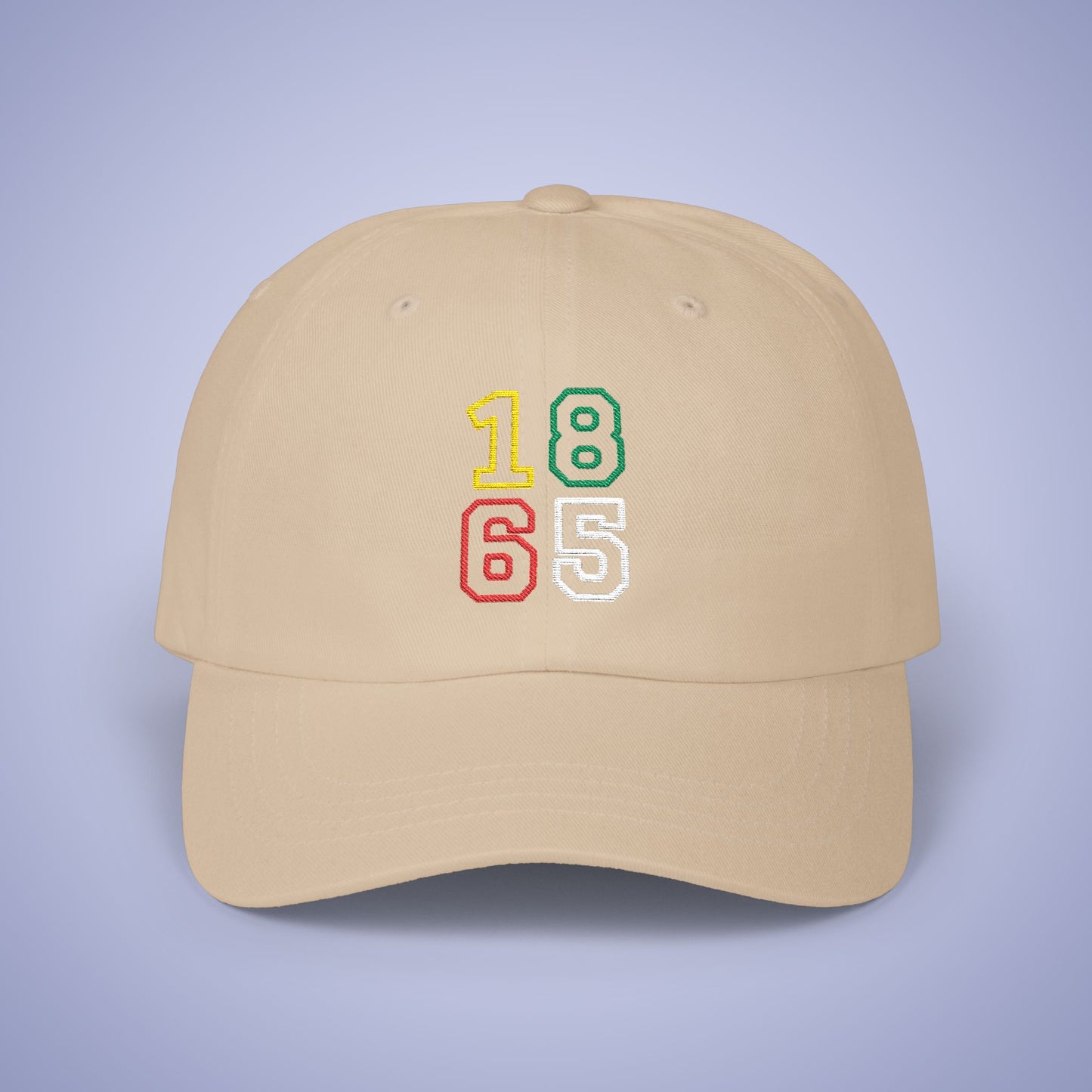 Juneteenth 1865 Embroidered Classic Dad Cap Unisex Coloured Embroidery