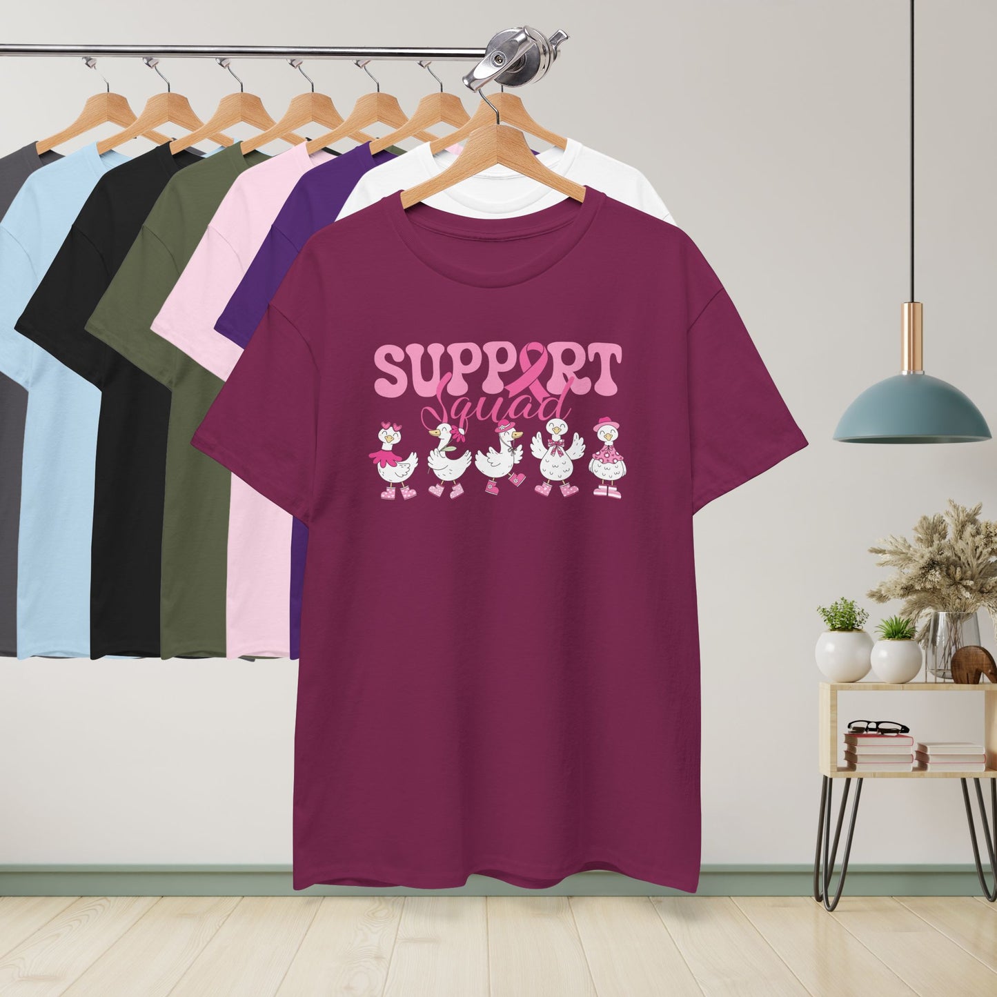 Support Squad Silly Little Goose Breast Cancer Awareness Unisex T Shirt