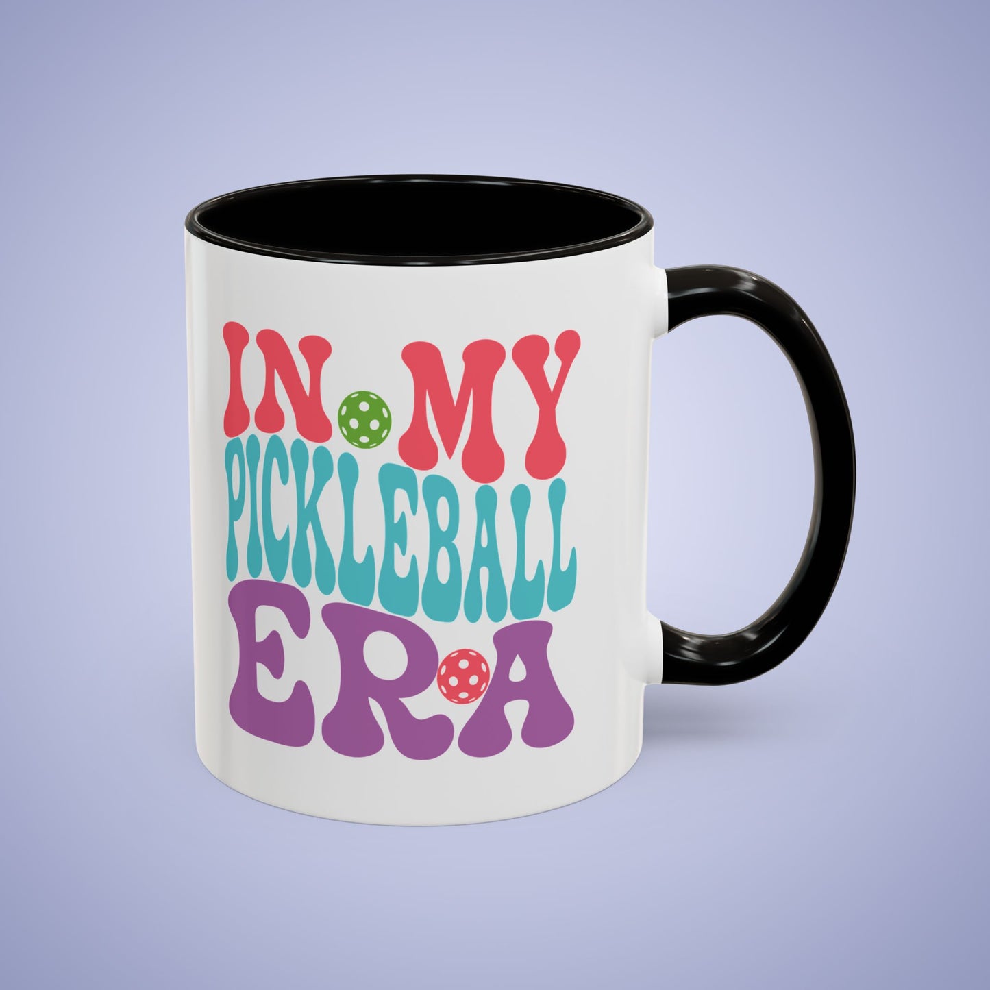 In My Pickleball Era Wavy Text Pink Pickleball Fun Colorful Gift Coffee Mug