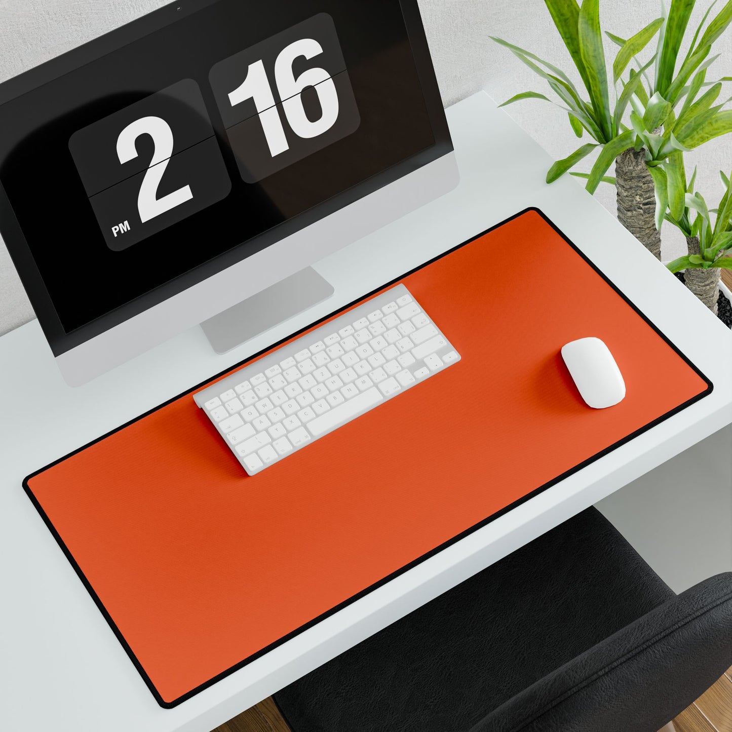 Orange Desk Mat Minimalist Office Teacher Decor Gift Medium & Large