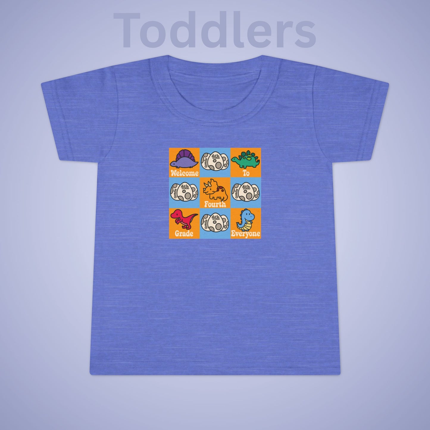 Fourth Grade Fun Dinosaurs Kids Cotton T Shirt Back To School Toddler
