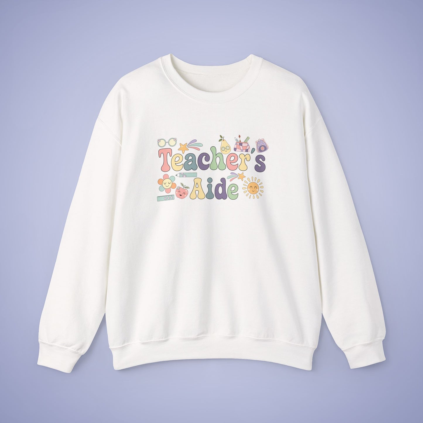 Teachers Aid Teacher Crewneck Sweatshirt Retro Unisex Back to School