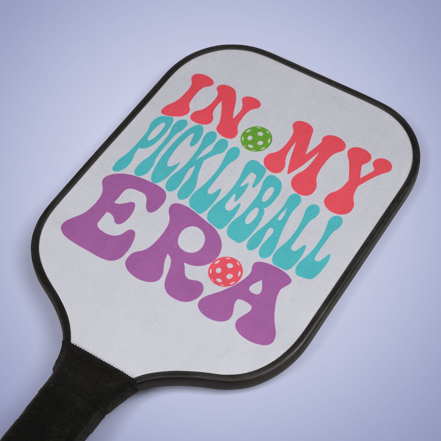 In My Pickleball Era Wavy Text Pickleball Paddle Set Pink Gift