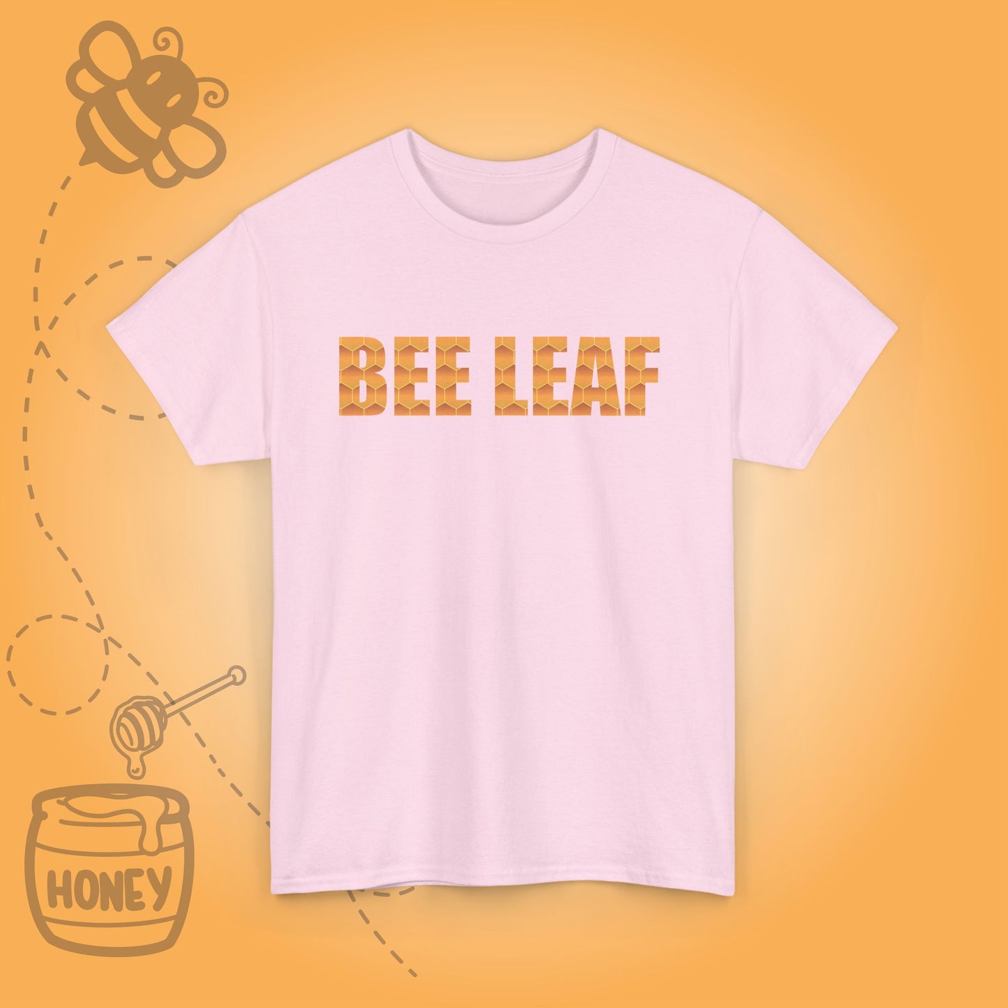 Bee Leaf Sweet As Honey Honeycomb Word Art Design Unisex T Shirt