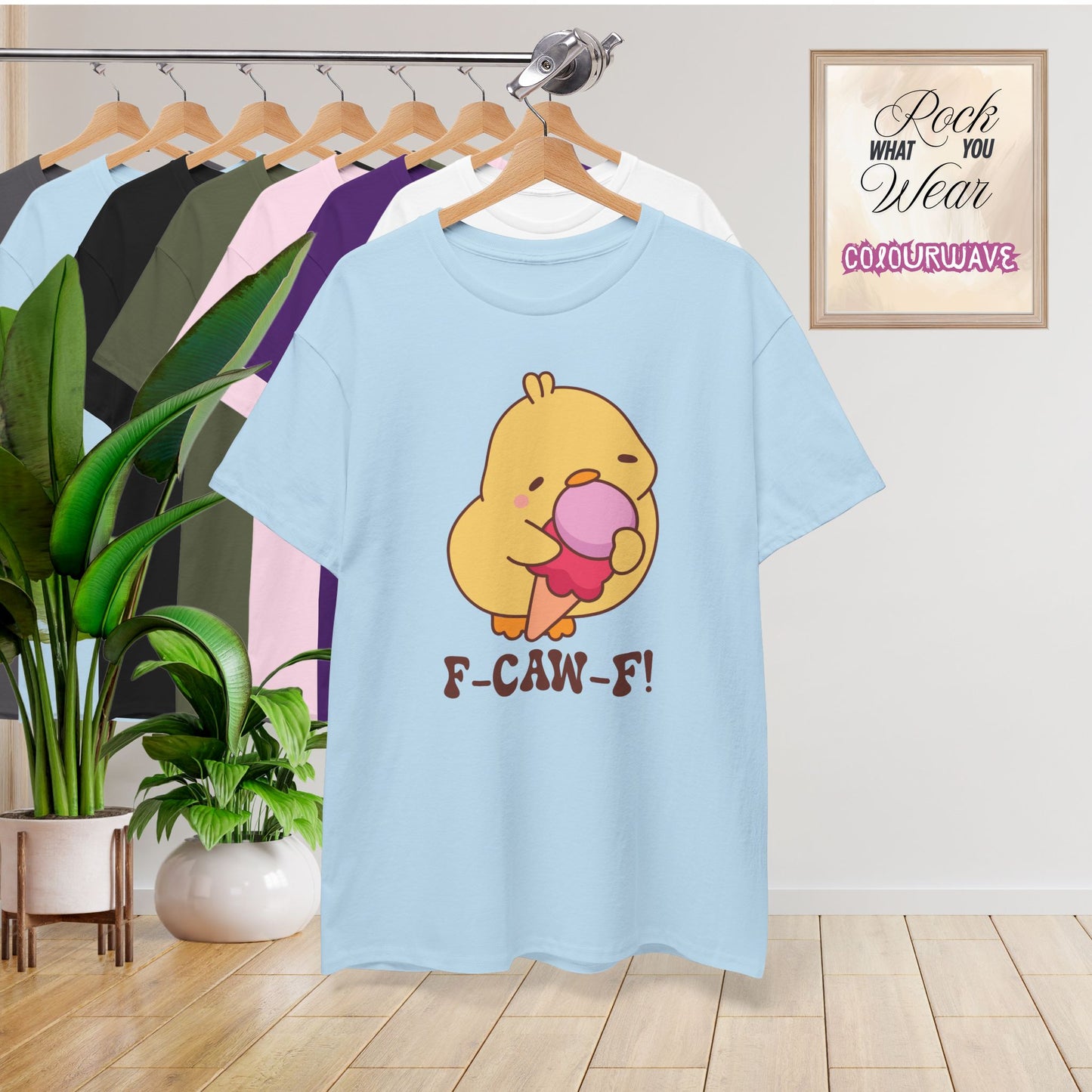 Pink Ice Cream Lover F CAW F Cute Funny Chick Unisex Chicken T Shirt