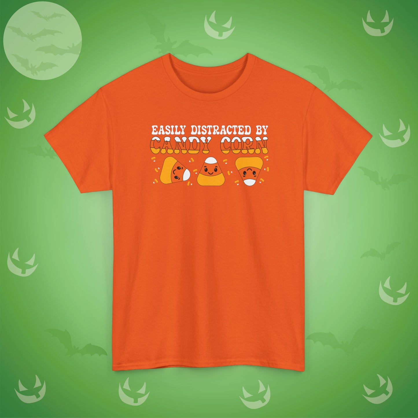 Easily Distracted By Candy Corn White Halloween Candy Unisex T Shirt