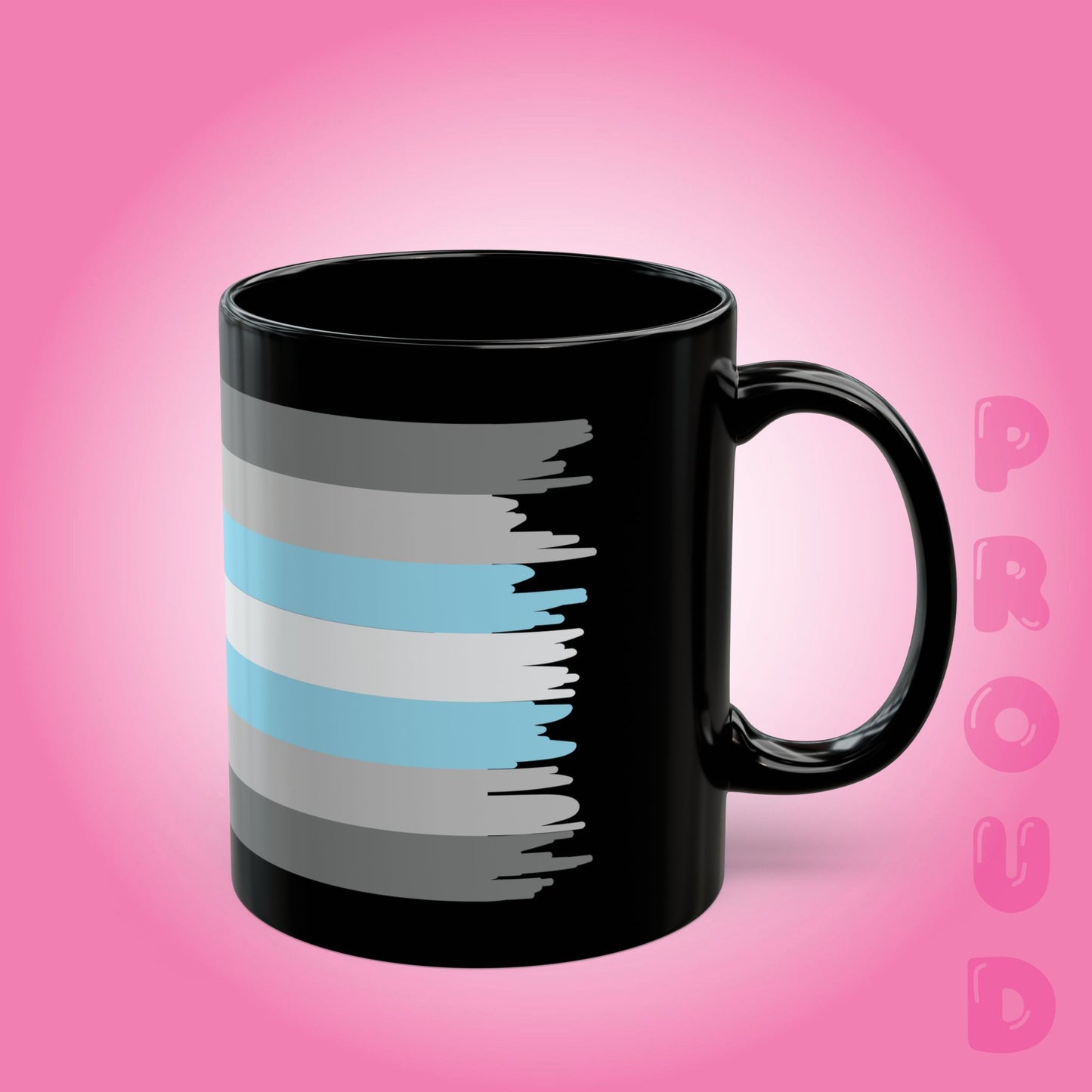 Demi Boy Pride Month LGBTQ Black 11oz or 15oz Coffee Mug