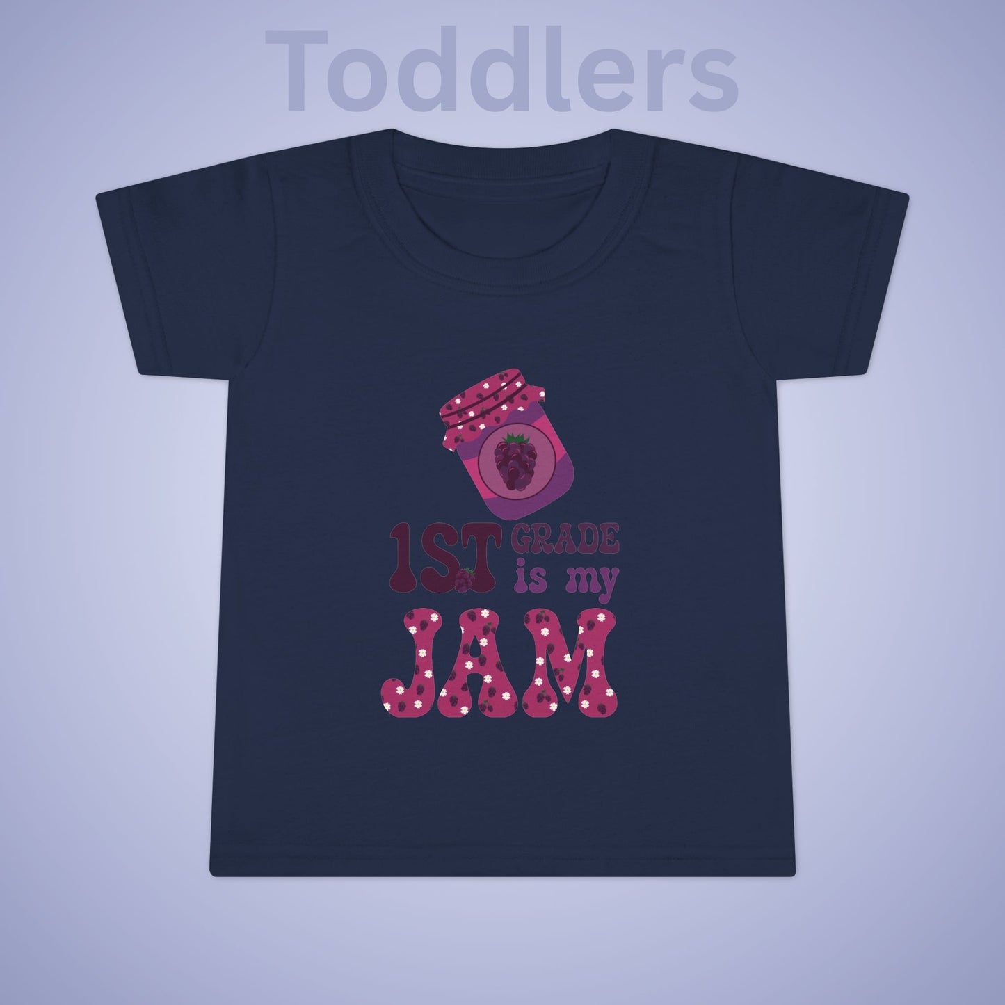 First Grade is my Jam Blackberry Kids Cotton T Shirt Back To School Toddler