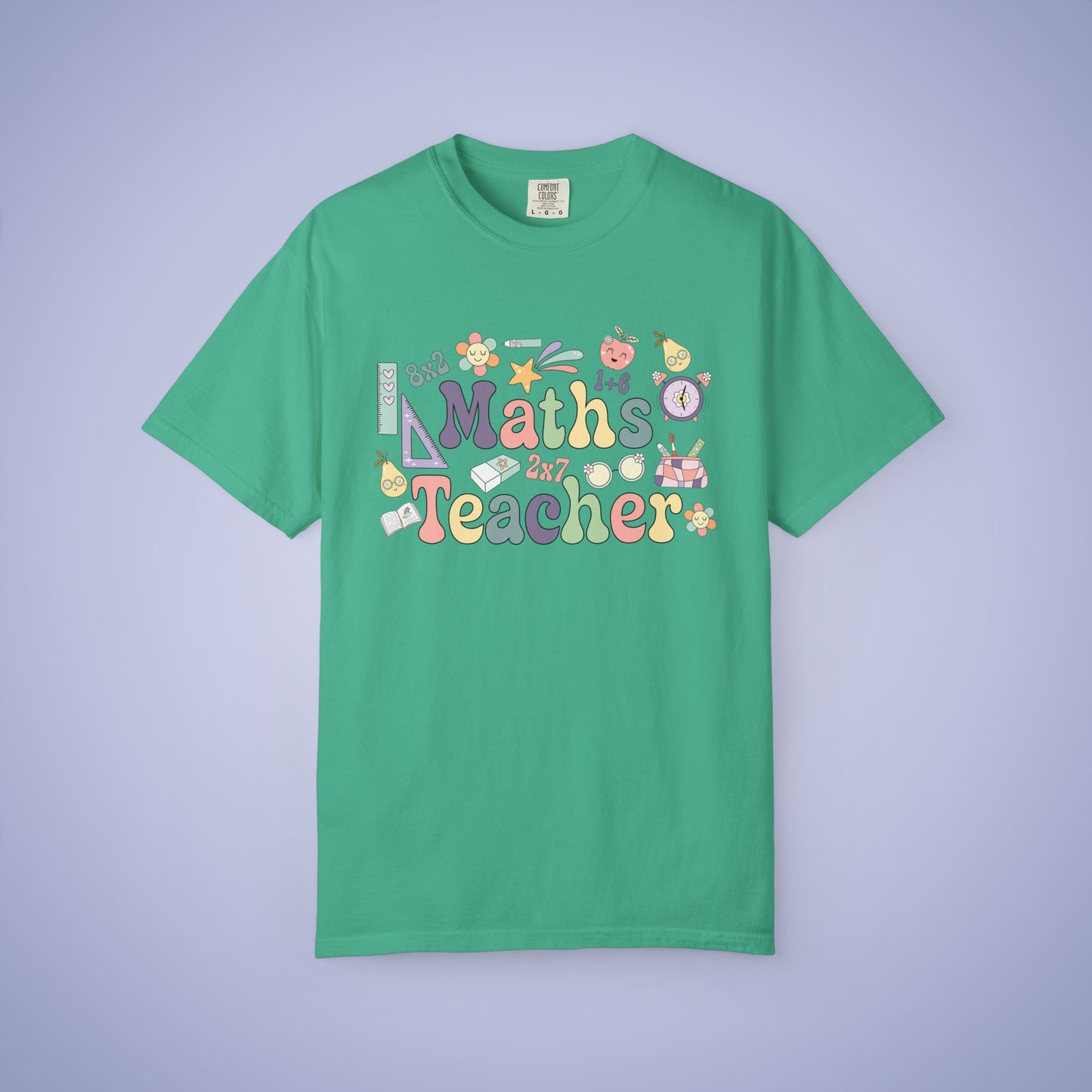 Maths Teacher T Shirt Retro Comfort Colors Unisex Back to School