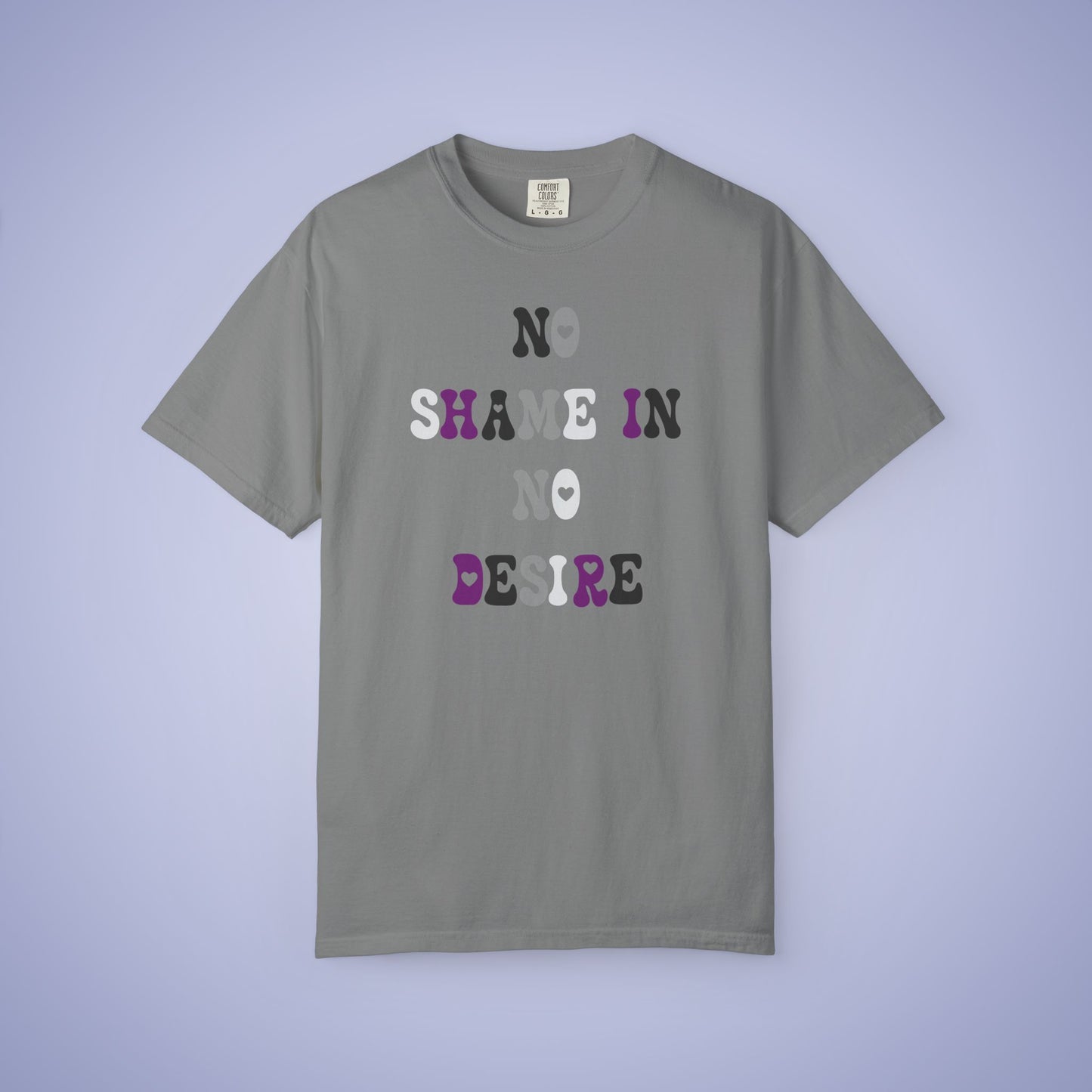 No Shame in No Desire Asexual LGBT Pride Month Comfort Colors T Shirt Unisex