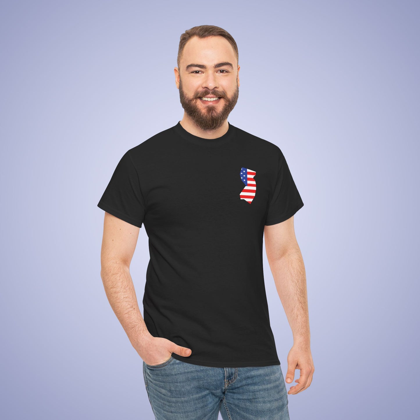 New Jersey Map Pocket Art Proud American Unisex T Shirt