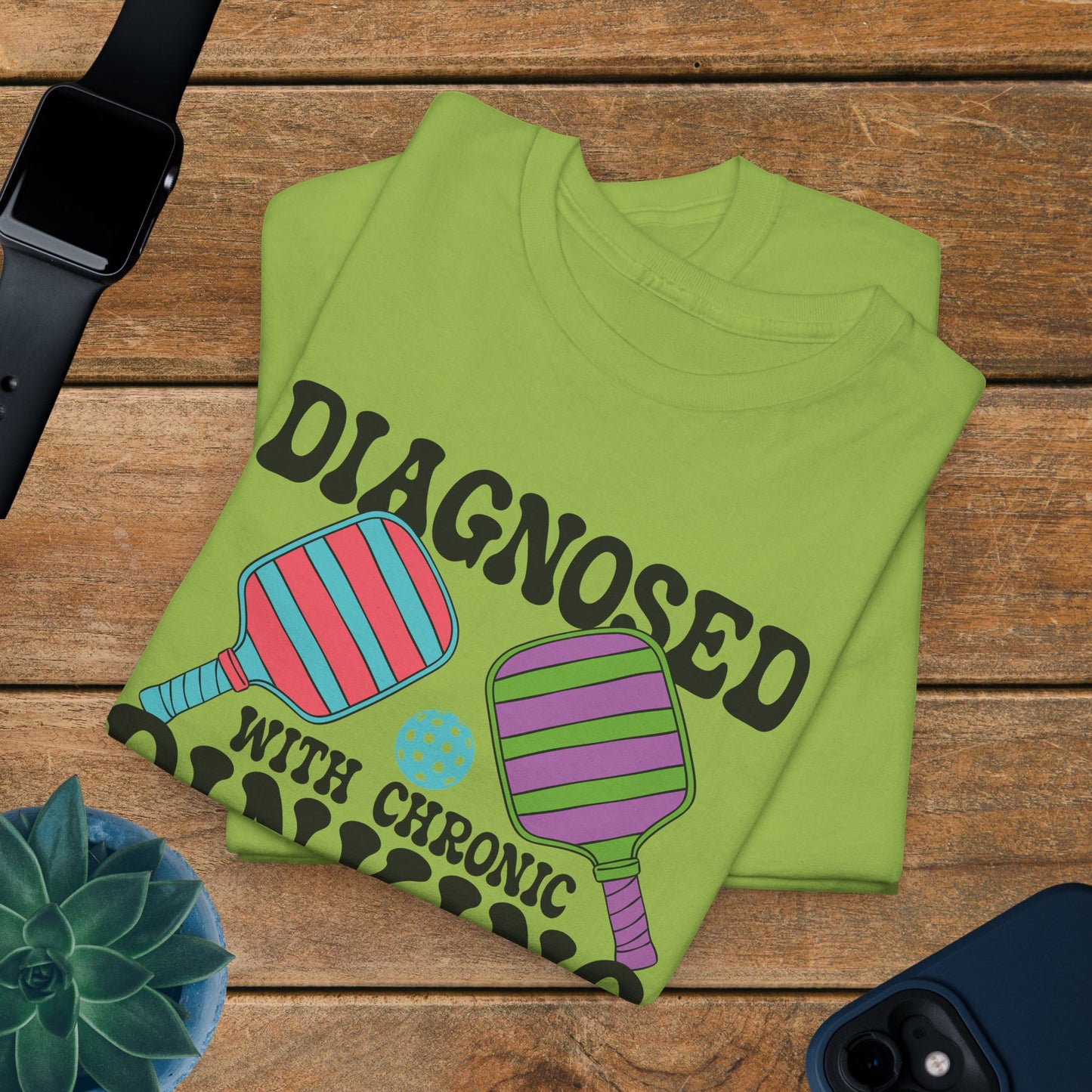 Diagnosed with Chronic Dinking Disorder Funny Pickleball Tee Graphic Design Doctor Gift T Shirt