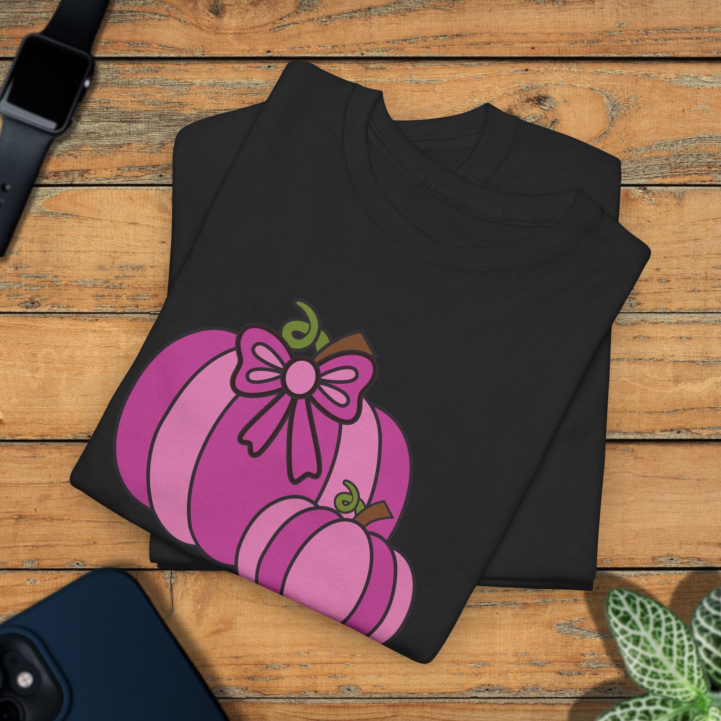 Thanksgiving Fall Inspired Halloween Pink Pumpkin Unisex T Shirt