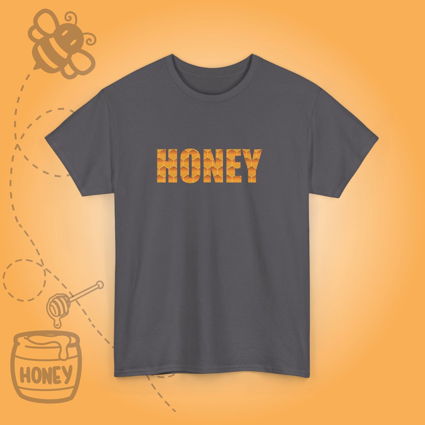 Honey Lover Honeycomb Sweet As Honey Word Art Design Unisex T Shirt