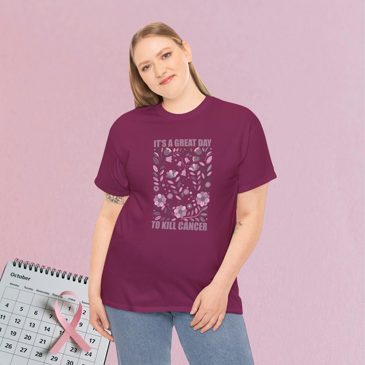 It's a Great Day to Kill Breast Cancer Floral Fuck Cancer Unisex T Shirt