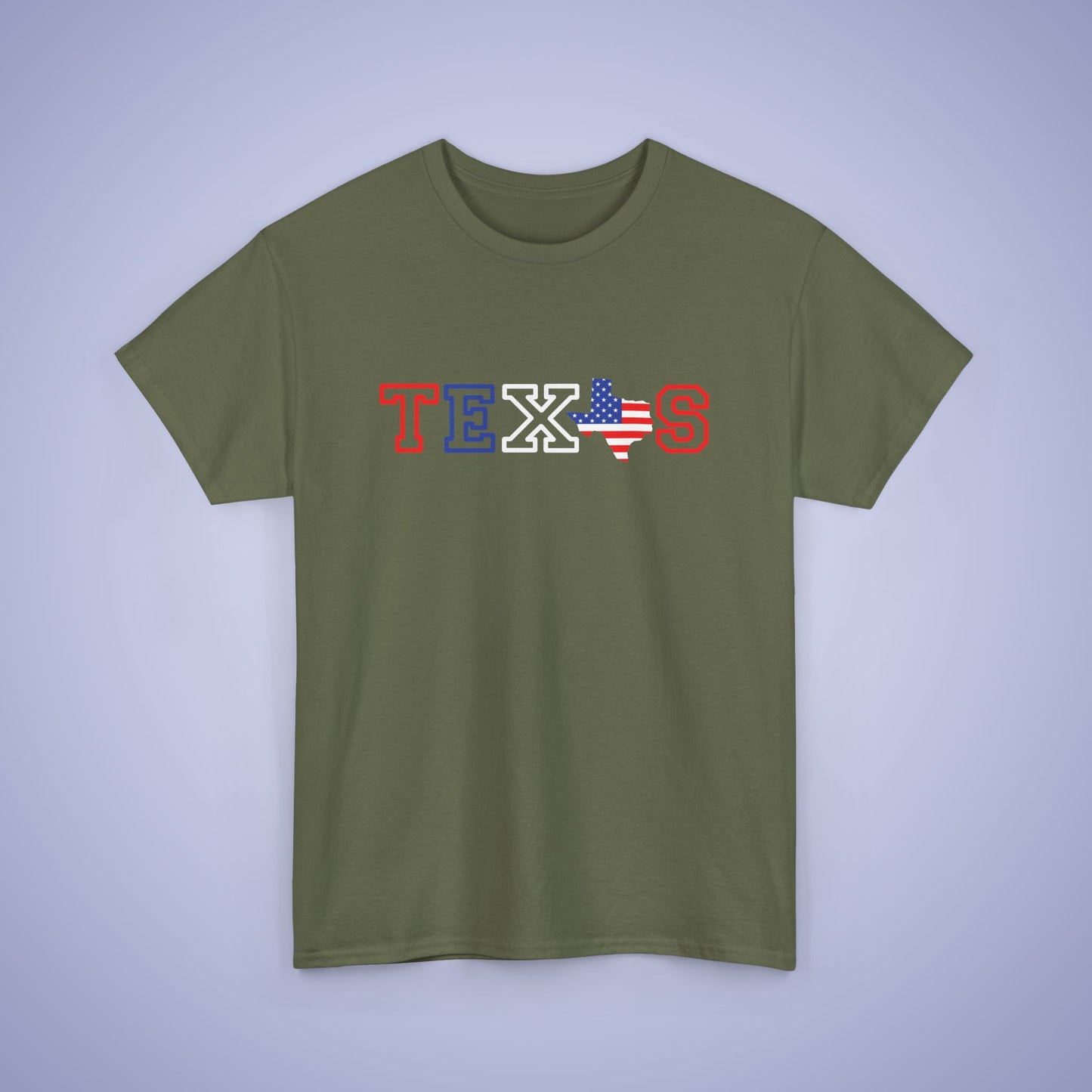 Texas Map Text Art Proud American Unisex T Shirt