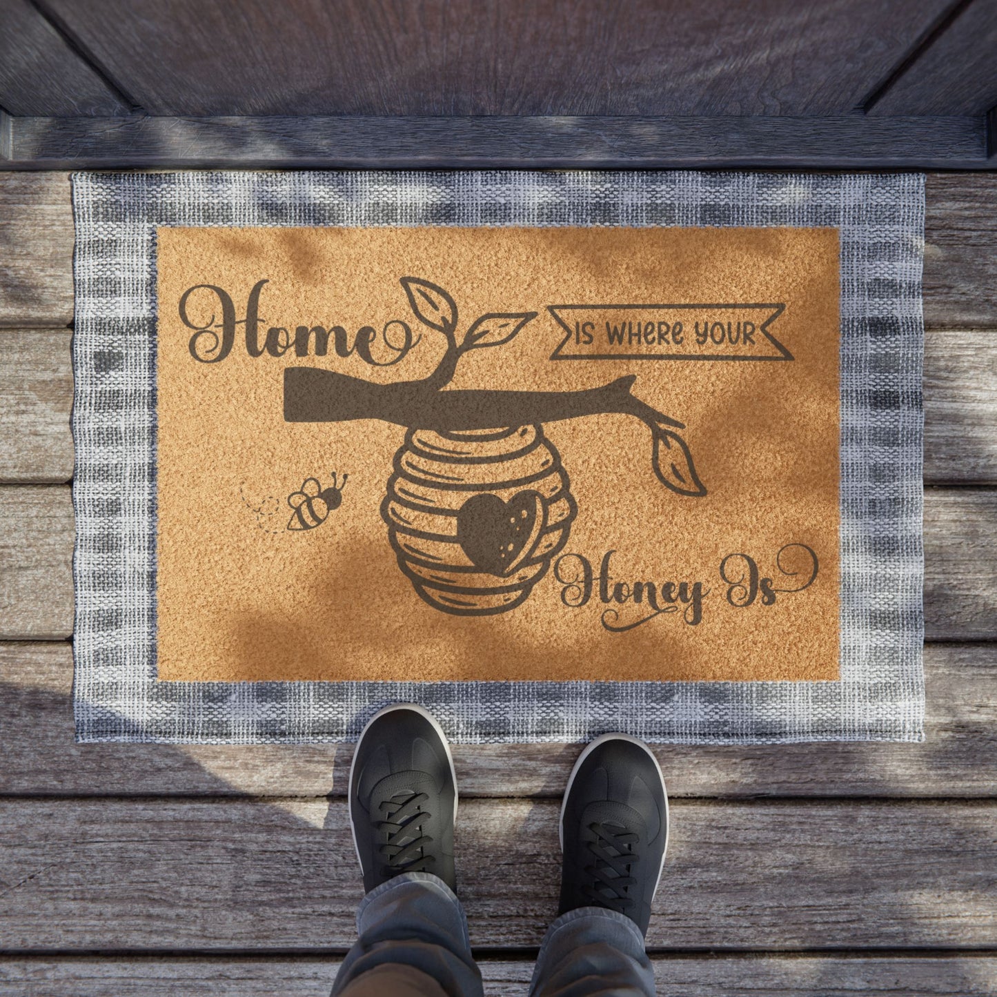 Home is Where Your Honey Is Bee Lover Door Mat