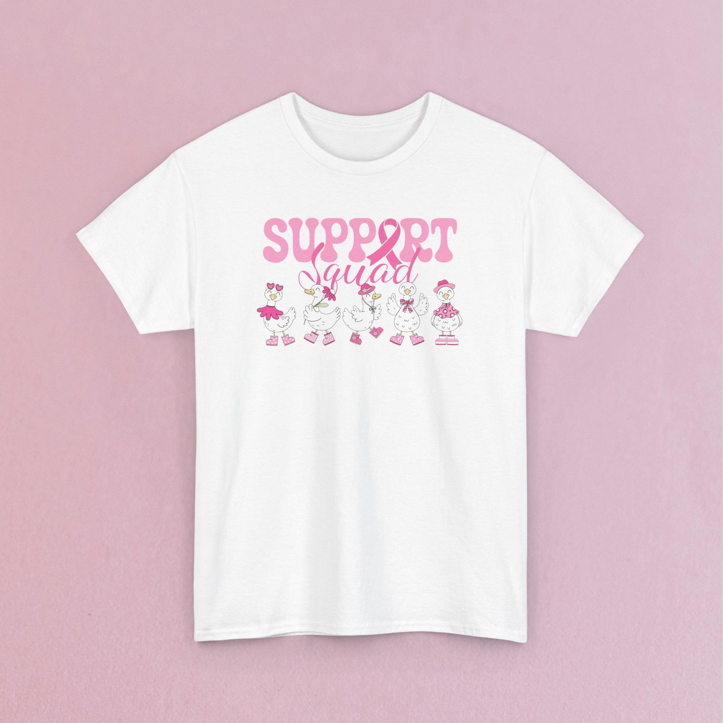 Support Squad Silly Little Goose Breast Cancer Awareness Unisex T Shirt