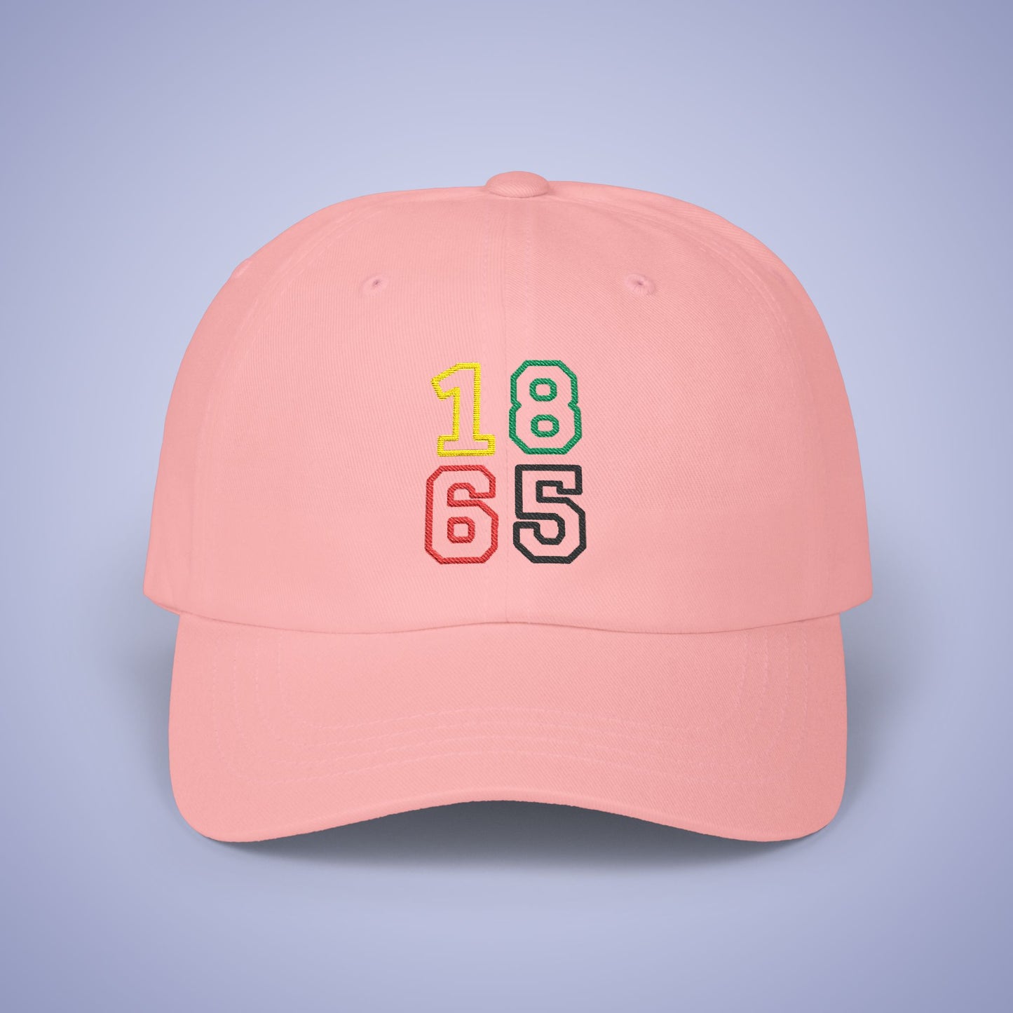 Juneteenth 1865 Embroidered Classic Dad Cap Unisex Coloured Embroidery Light