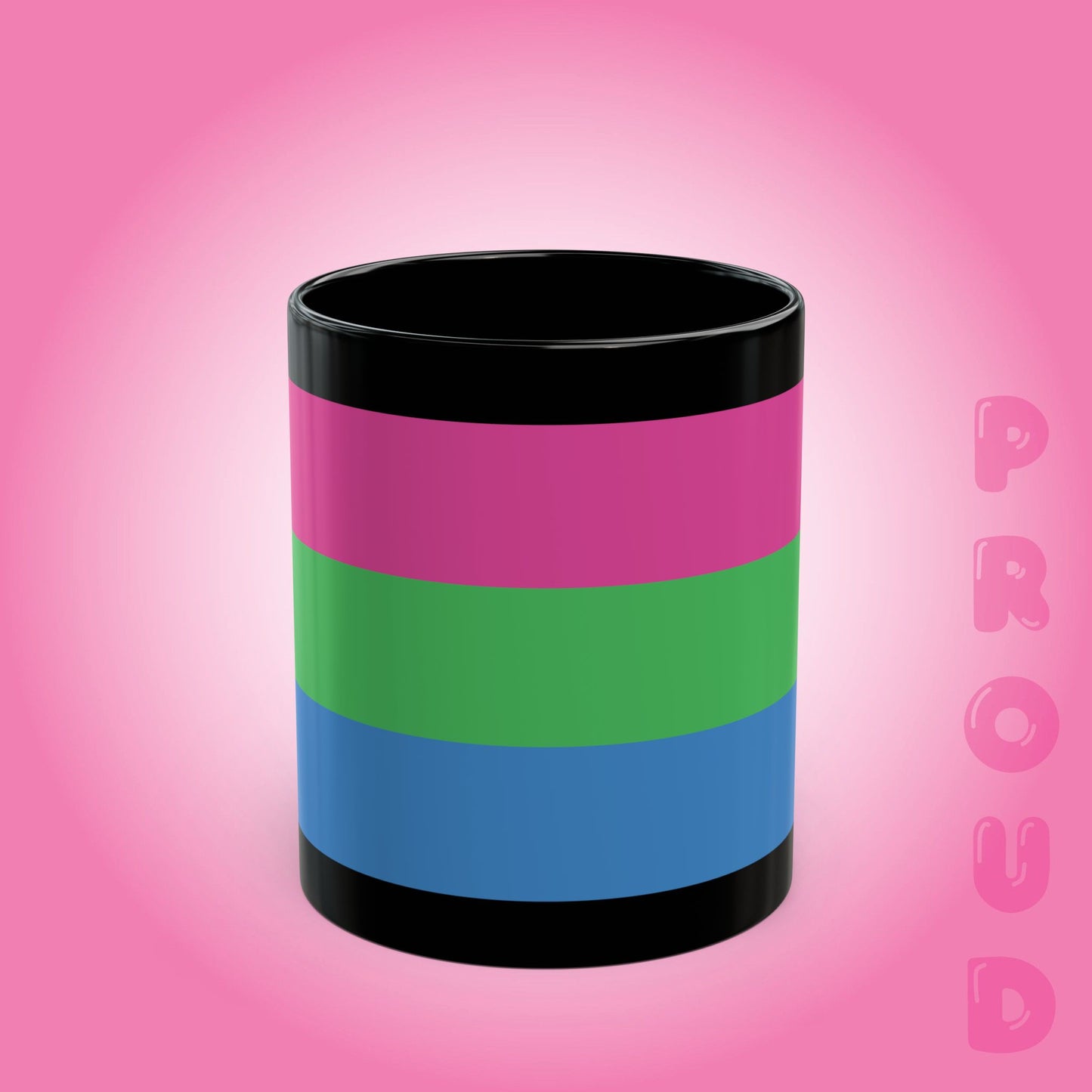 Polysexual Pride Month LGBTQ Black 11oz or 15oz Coffee Mug