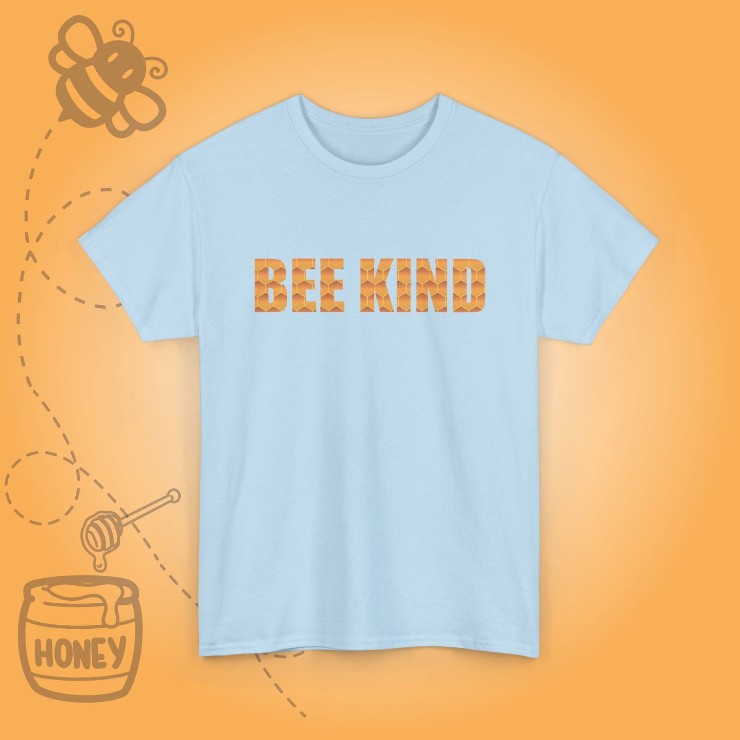 Bee Kind Sweet As Honey Honeycomb Word Art Design T Shirt