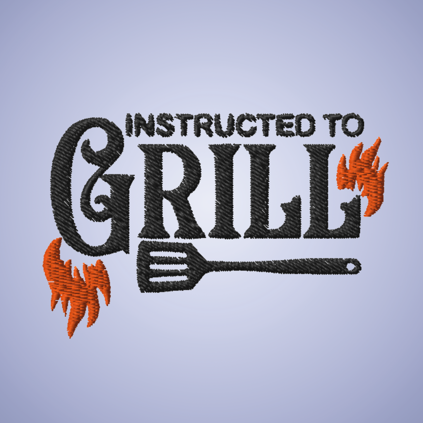 Instructed to Grill Funny Couple Gift Grilling Embroidered Apron