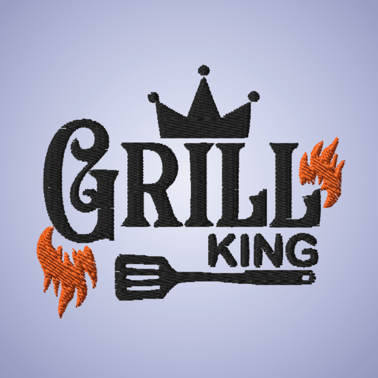 Grill King Meat Lover Smoker Gift for Him Embroidered Apron