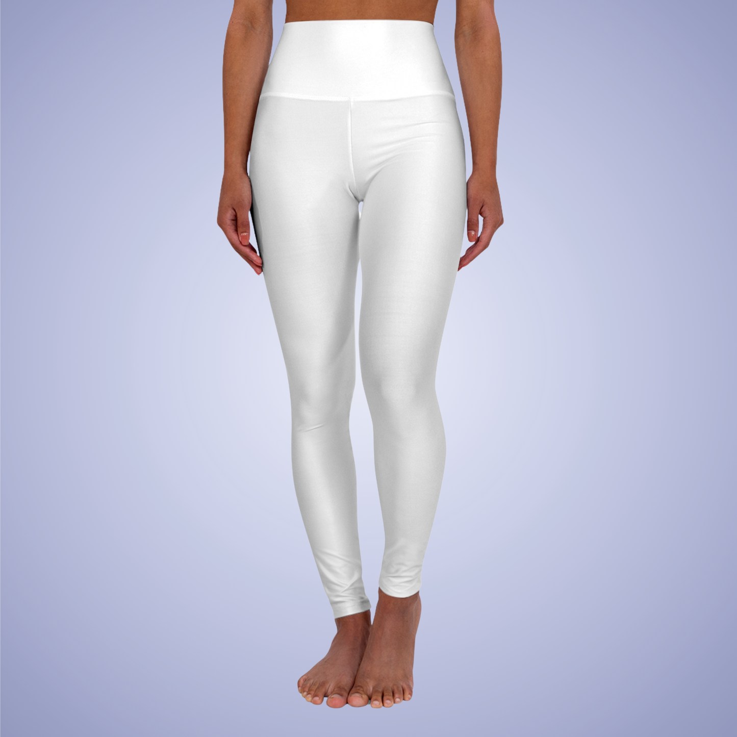 White High Waisted Yoga Leggings