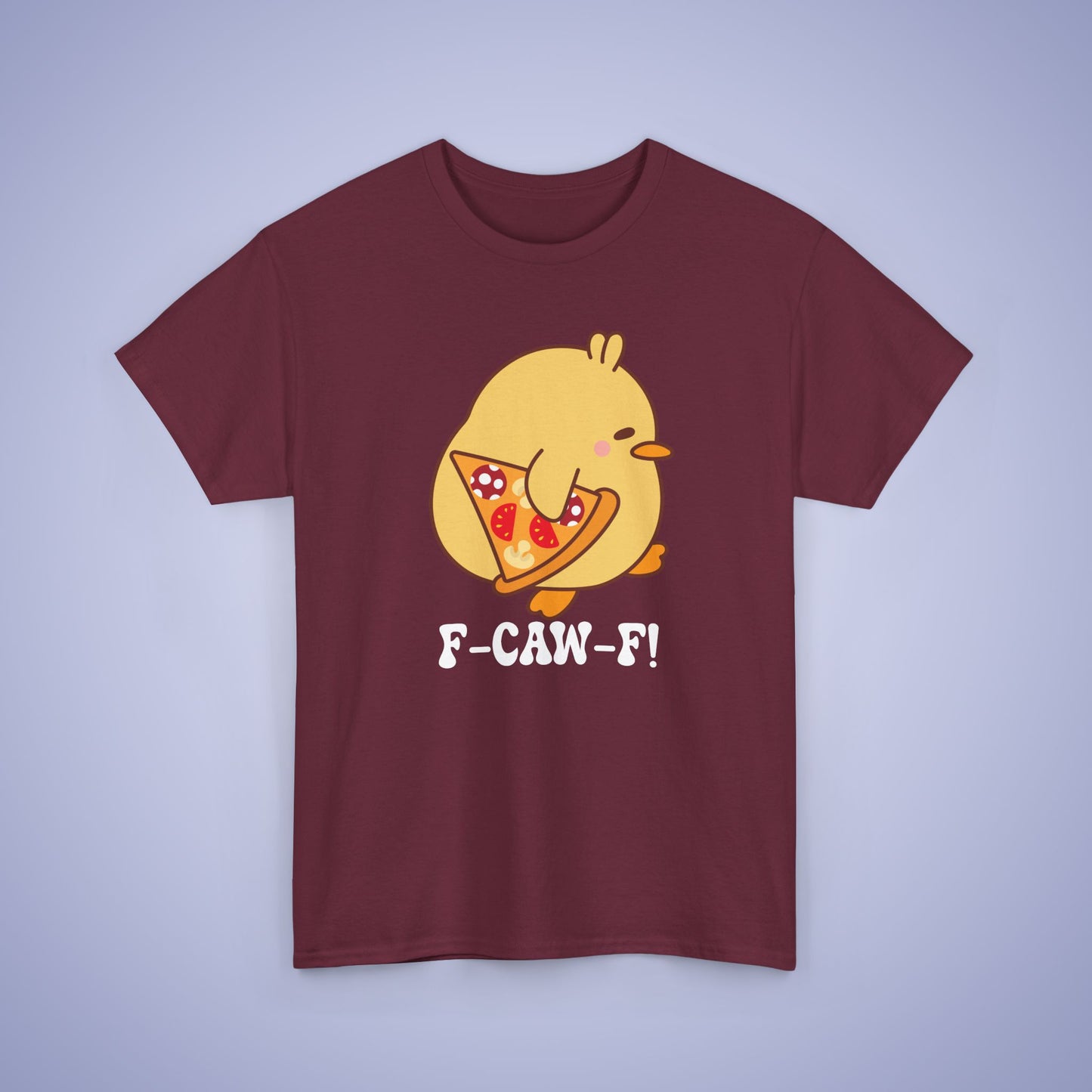 Pizza Lover F CAW F White Cute Funny Chick Unisex Chicken T Shirt