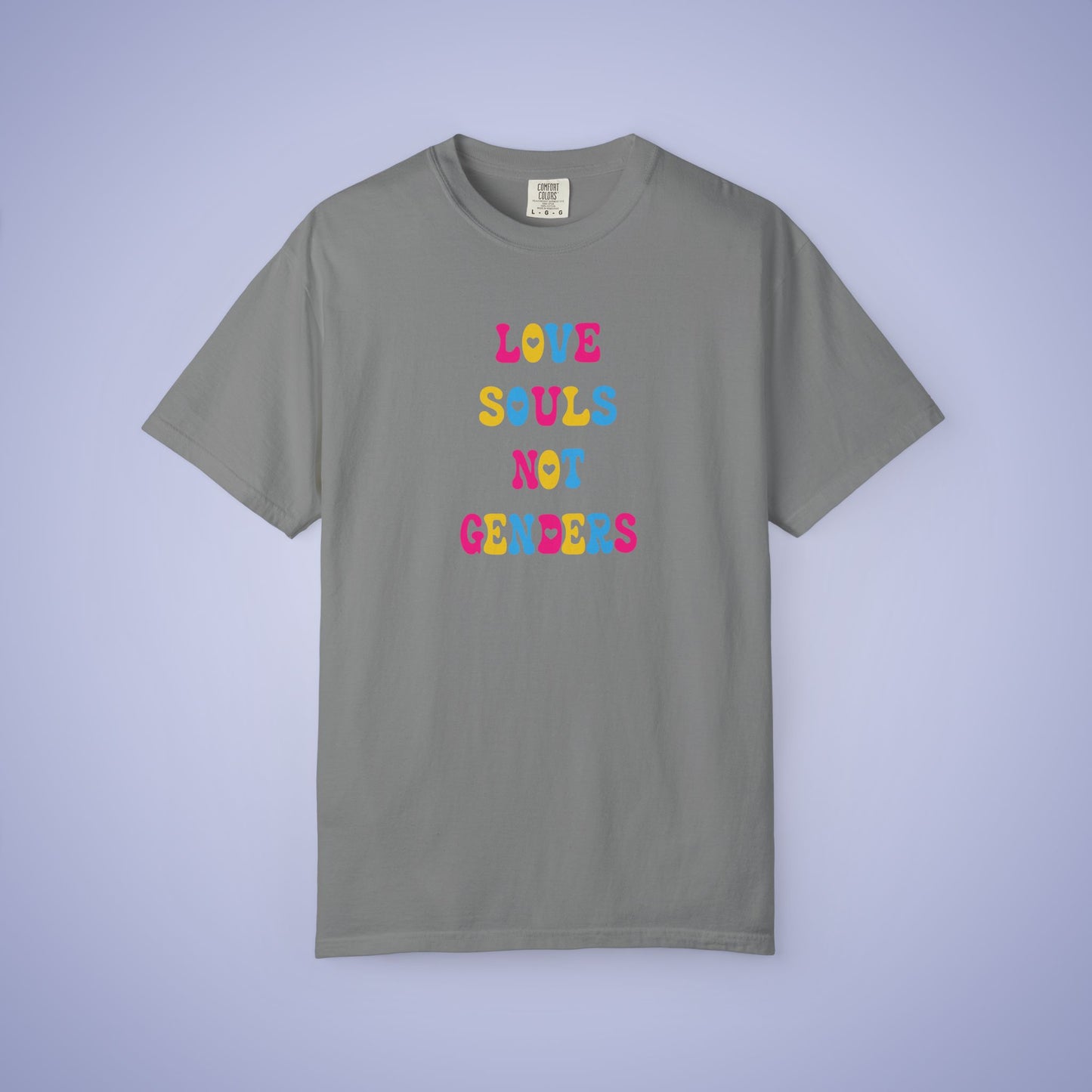 Love Souls Not Gender Pansexual LGBT Pride Month Comfort Colors T Shirt Unisex