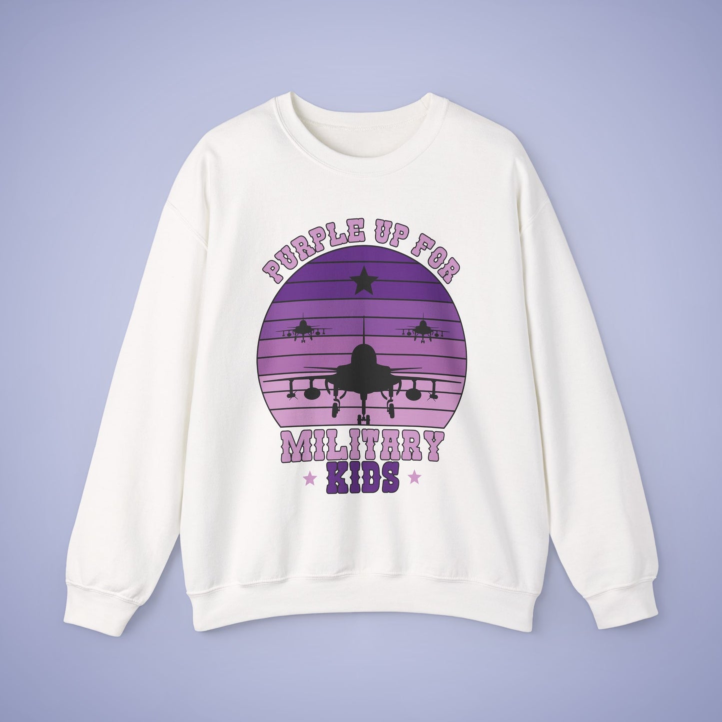 Military Brat Purple Up Unisex Crewneck Sweatshirt Military Child Month