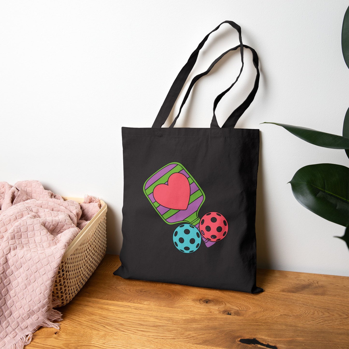 Pickleball Obsessed Graphic Design Cotton Canvas Gift Tote Bag