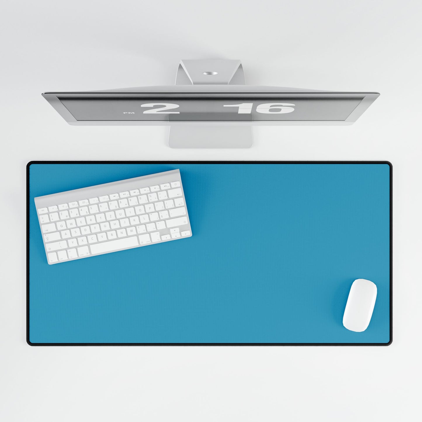 Turquoise Blue Desk Mat Minimalist Office Teacher Decor Gift Medium & Large